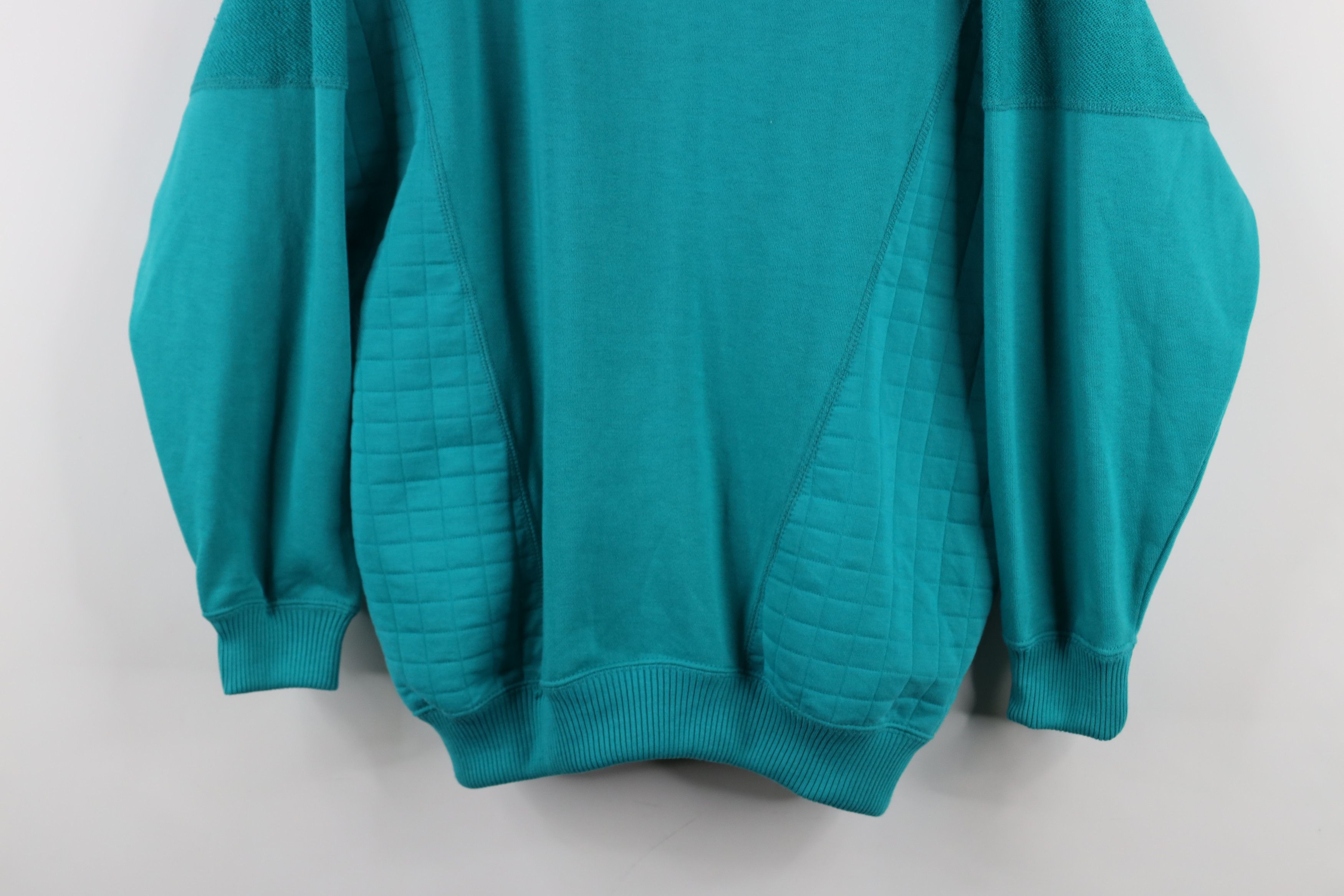 Vintage Deadstock Vintage 90s Streetwear Crewneck Sweatshirt Teal Size L / US 10 / IT 46 - 3 Thumbnail