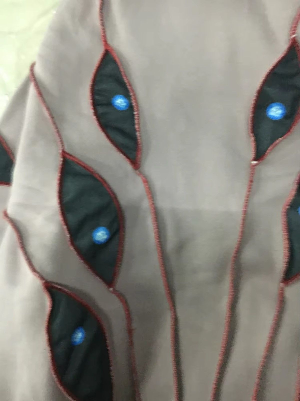 Japanese Brand Gothic Punk Eye Pattern Patchwork Hoodies Size US M / EU 48-50 / 2 - 8 Thumbnail