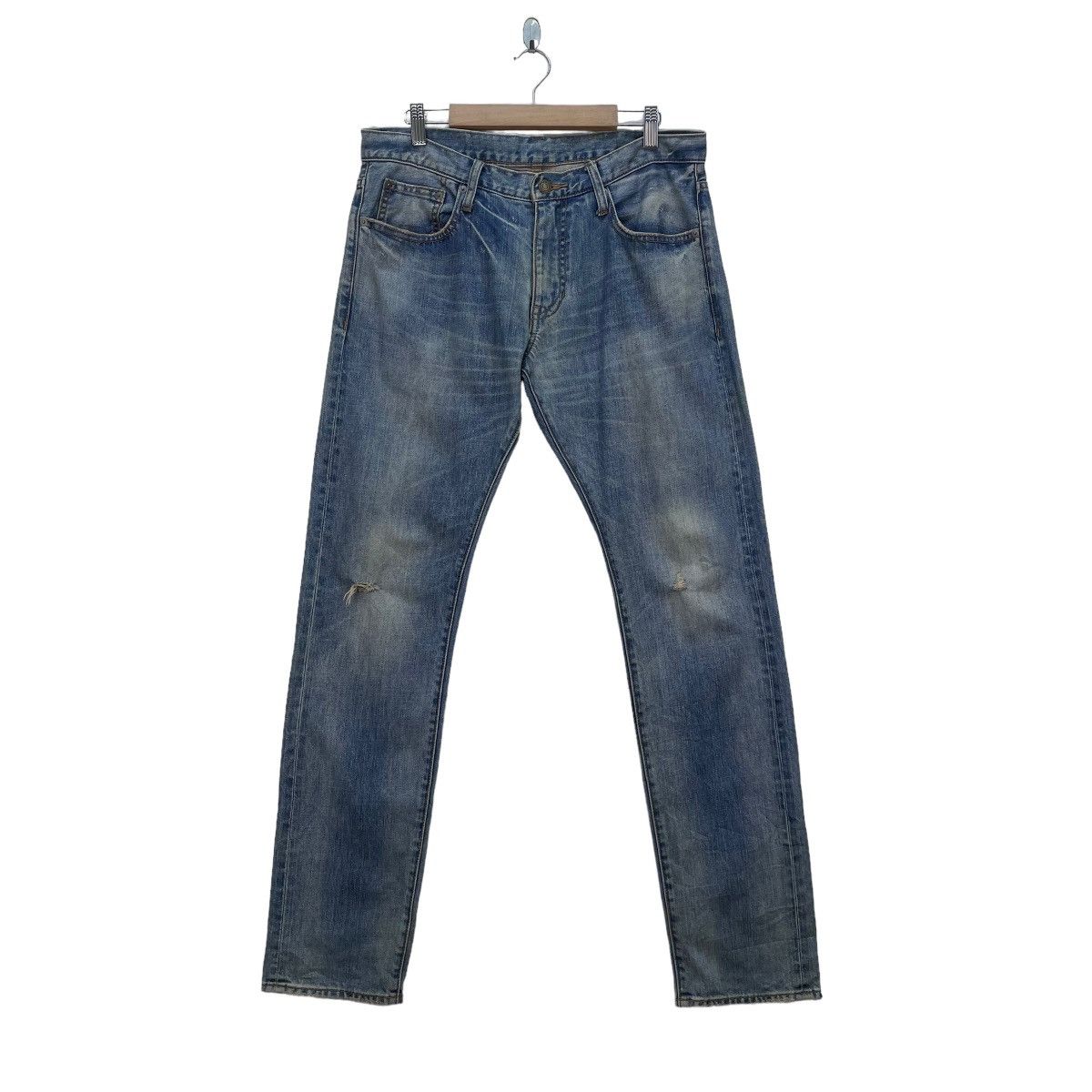 image of 14Th Addiction x Hysteric Glamour Takeo Kikuchi Distressed Jeans in Denim, Men's (Size 34)