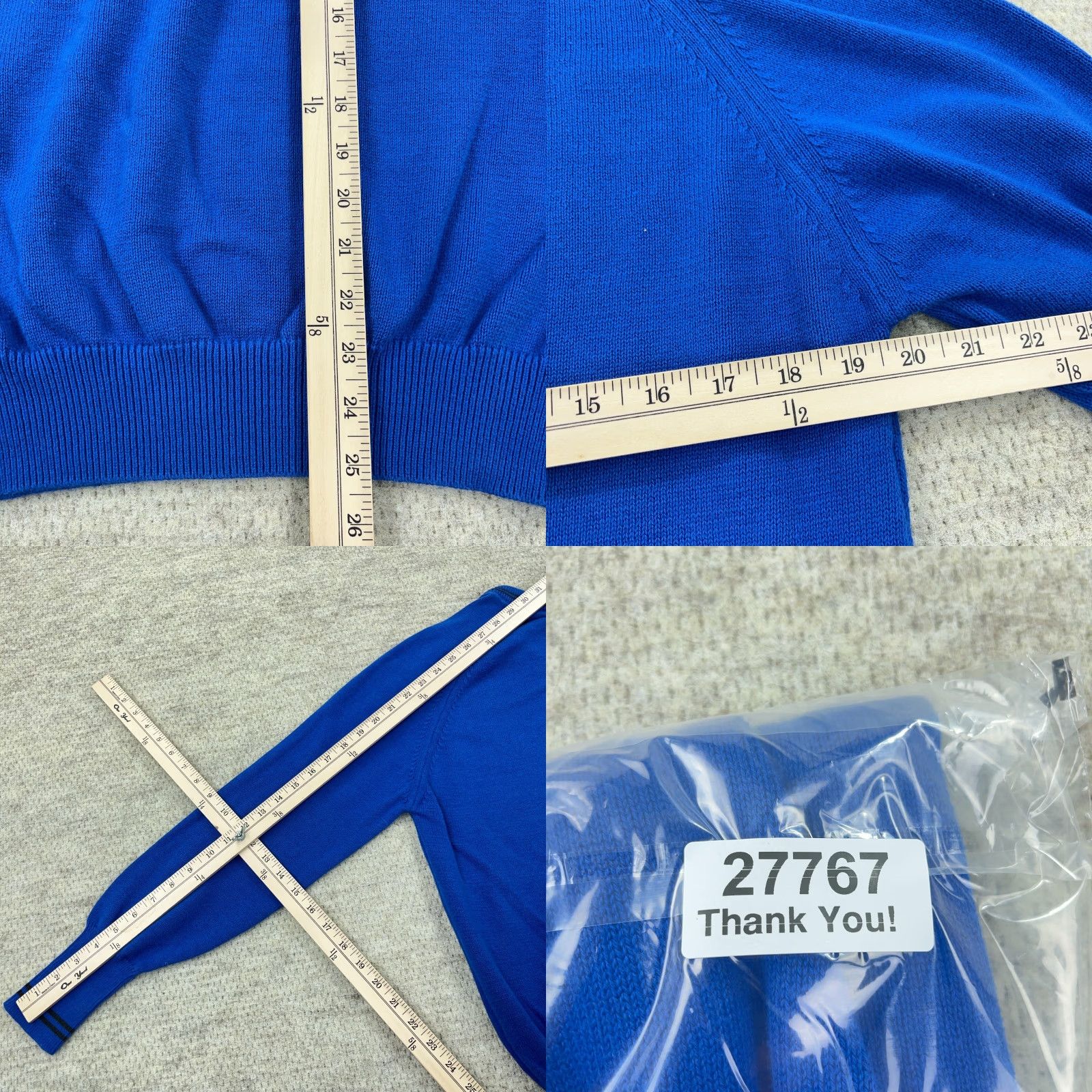 Van Heusen VINTAGE Van Heusen Golf Sweater Men L Royal Blue V Neck Embroidered Logo 90s USA Mens Size US L / EU 52-54 / 3 - 8 Thumbnail
