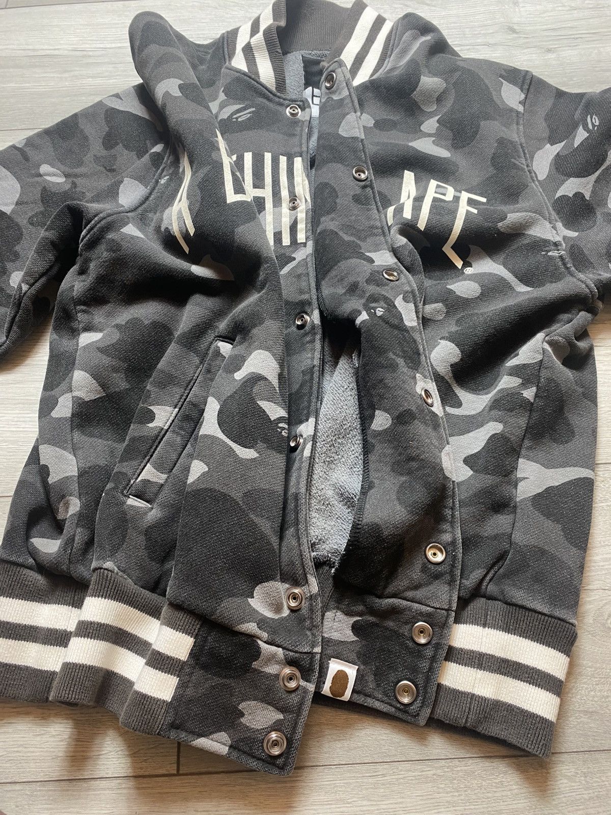Bape Bape camo varsity bomber jacket Size US M / EU 48-50 / 2 - 6 Thumbnail