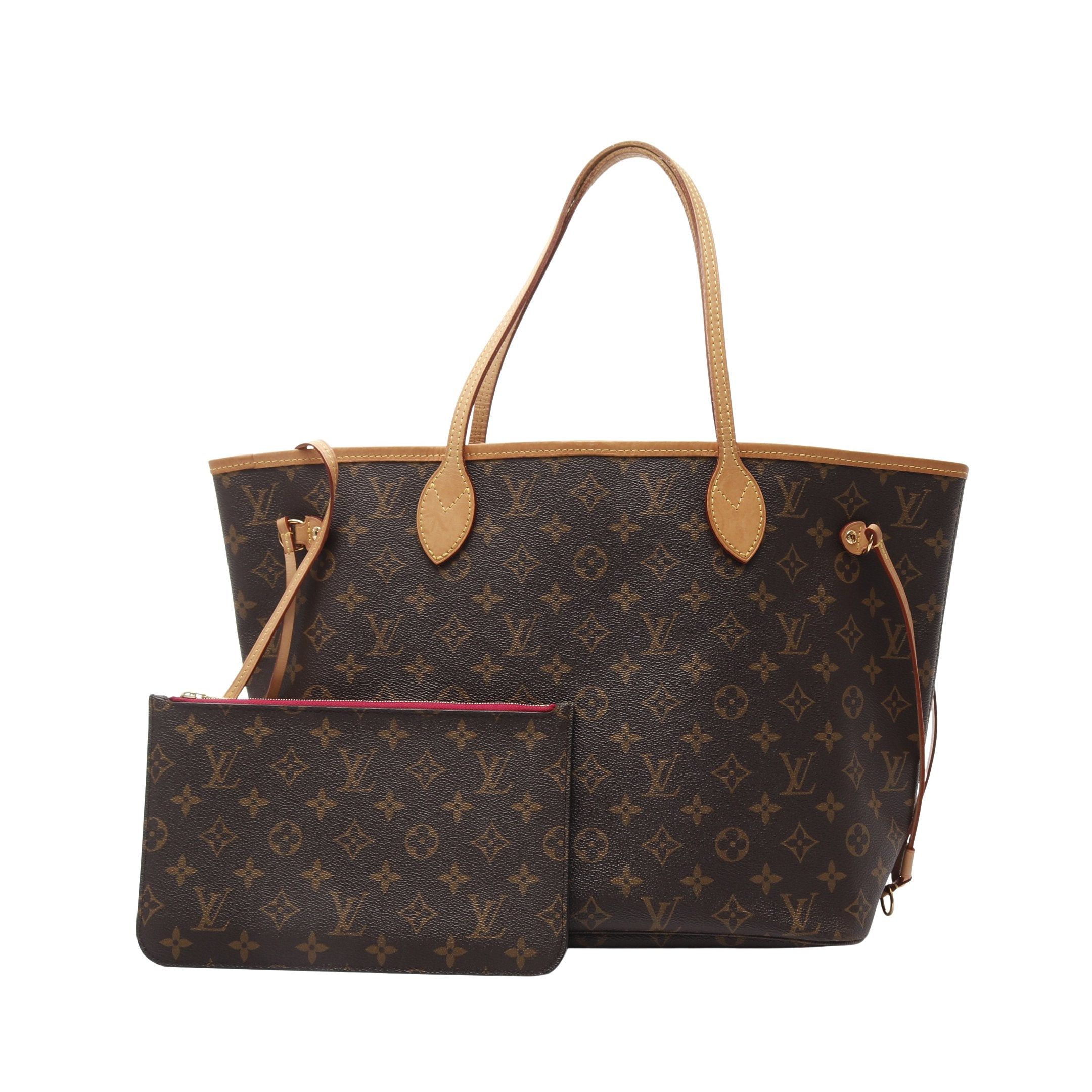 Louis Vuitton Neverfull Mm Monogram Pivoine Shoulder Bag Tote Leather Brown
