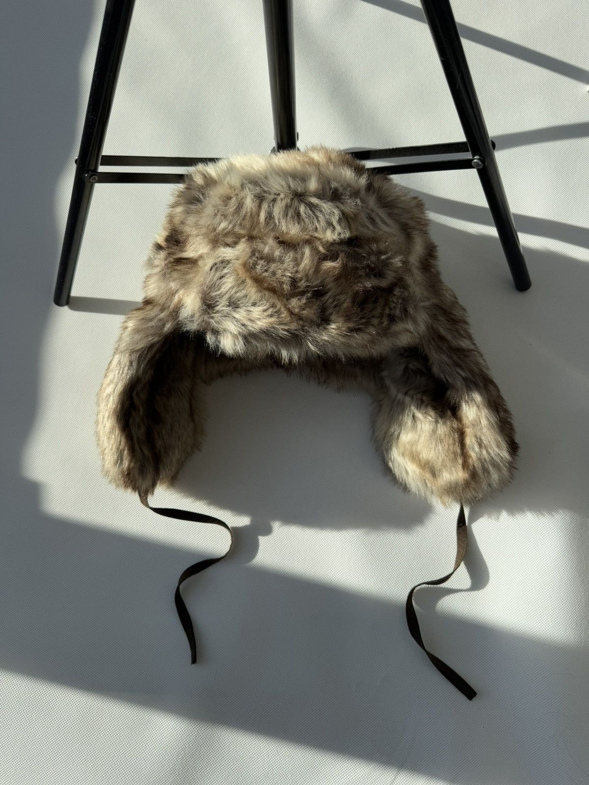 Japanese Brand × Vintage Vintage Crazy Y2k Mohair Fuzzy Hat Ushanka Punk Huge Size ONE SIZE - 2 Thumbnail