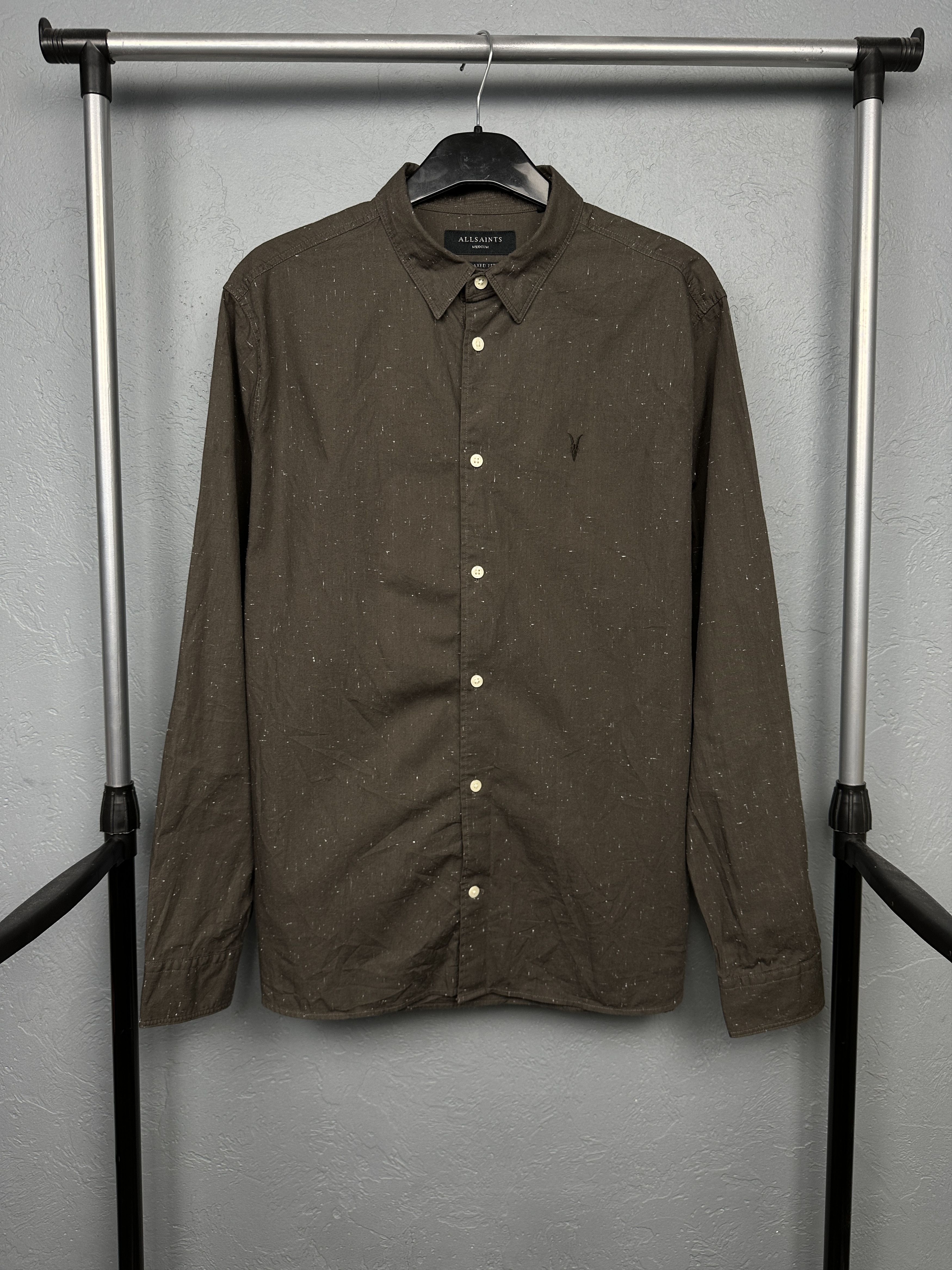 Allsaints Allsaints Mens Molera Long Sleeve Shirt Size US M / EU 48-50 / 2 - 1 Thumbnail
