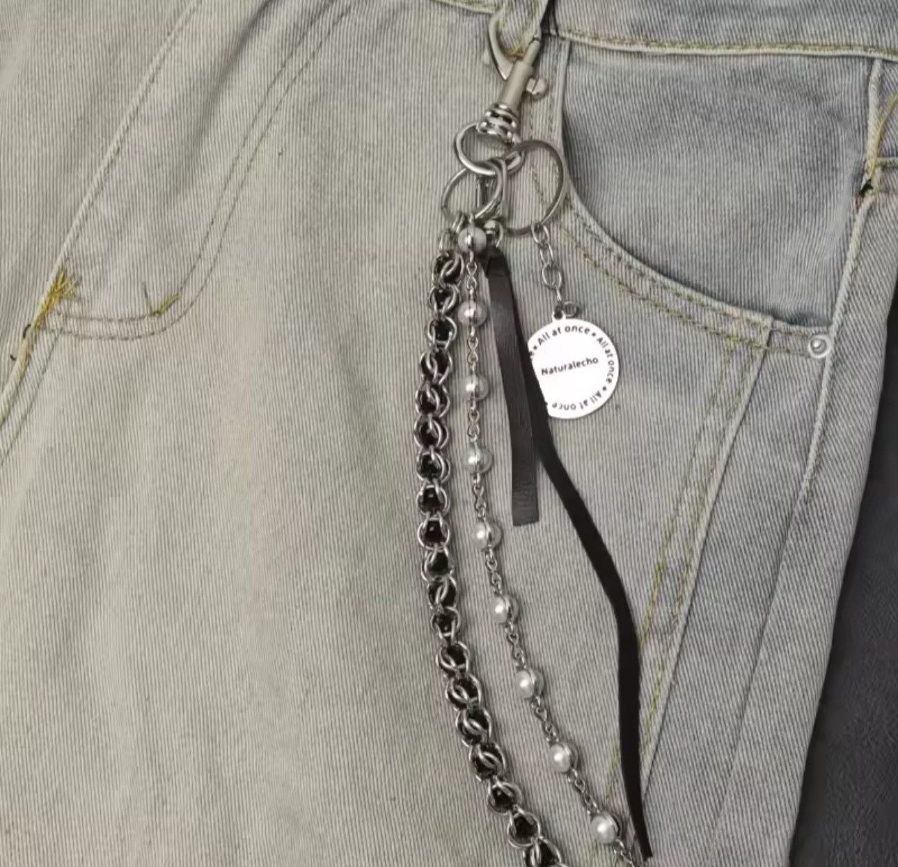 Japanese Brand × Jewelry Titanium Steel Clamp Beads Punk Pants Chain Size ONE SIZE - 3 Thumbnail