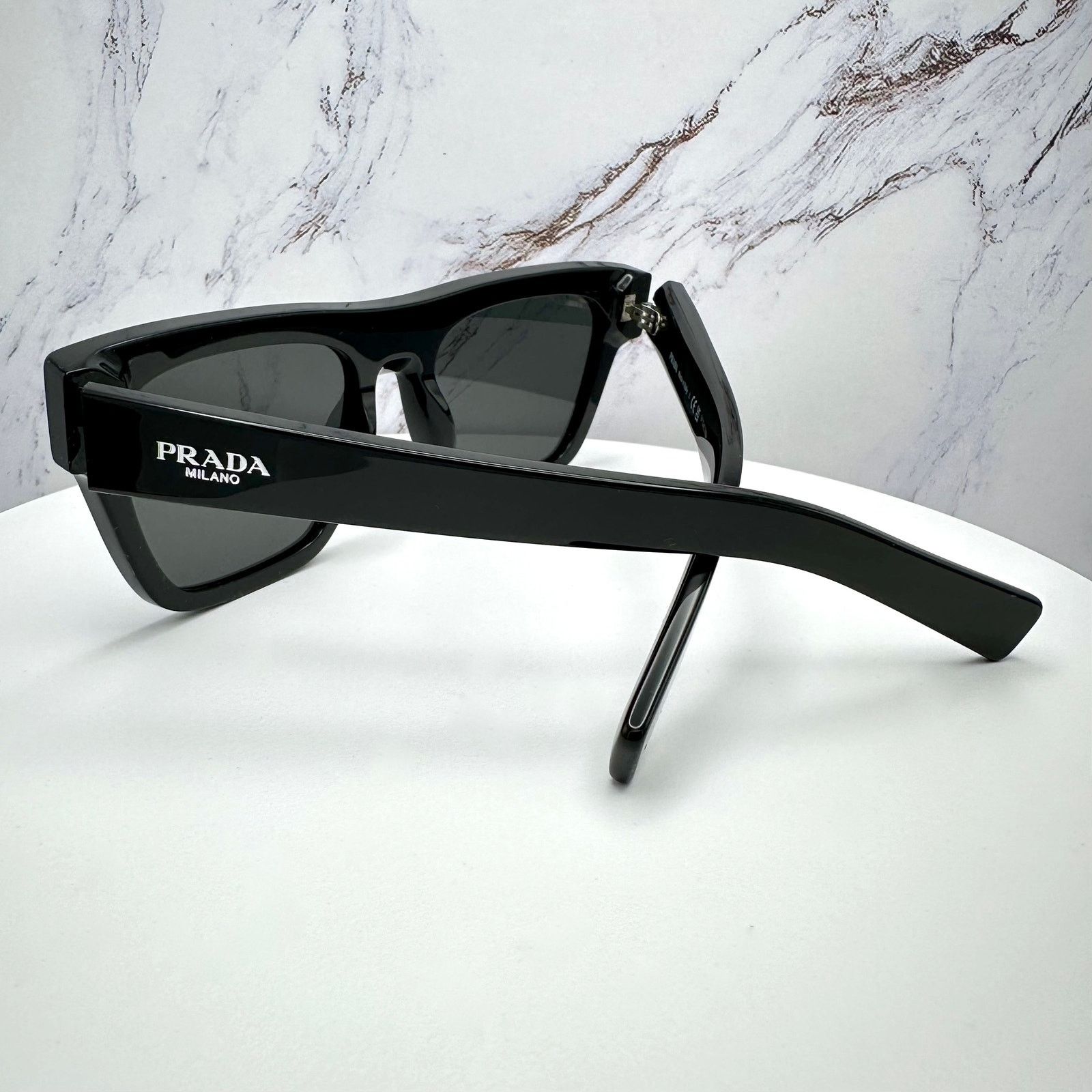 Prada NEW PRADA Sunglasses Black Square Rectangle w/ Box & Case Size ONE SIZE - 11 Thumbnail