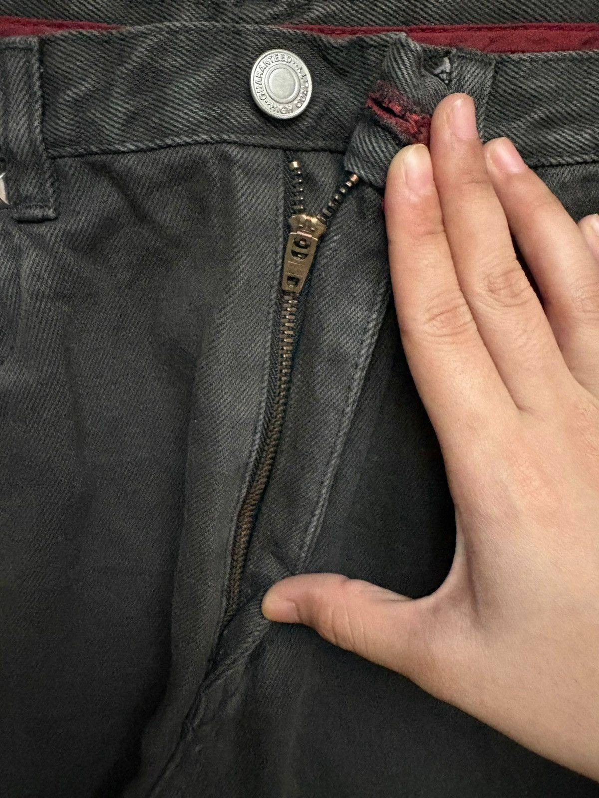 Japanese Brand Vintage Japanese Brand Studded Buckle Back Loose Jeans Size US 31 - 3 Thumbnail
