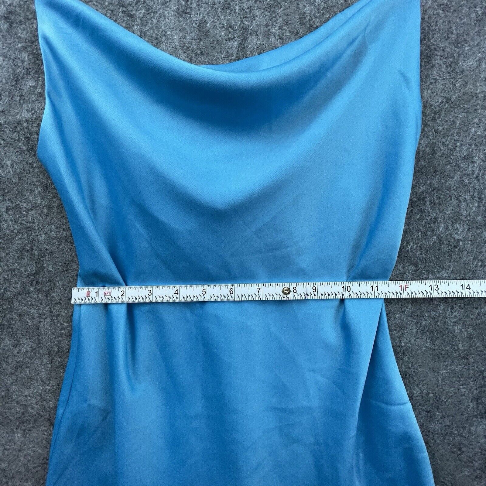 Urban Outfitters Urban Outfitters Slip Dress XS Aqua Cowl Neck Strappy Size XS / US 0-2 / IT 36-38 - 2 Thumbnail