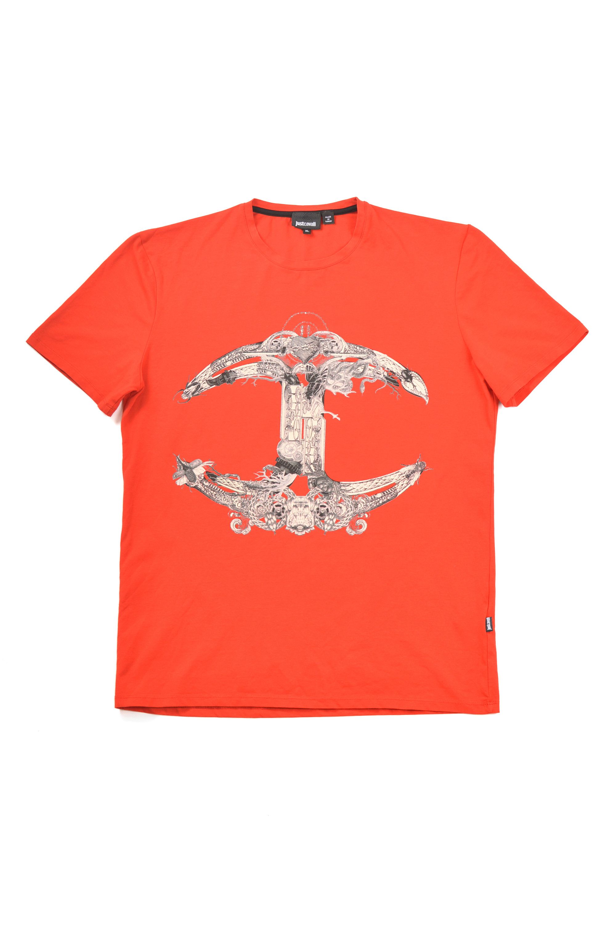 Just Cavalli × Roberto Cavalli Just Cavalli Mens Graphic T-Shirt Tee Size US XL / EU 56 / 4 - 1 Thumbnail