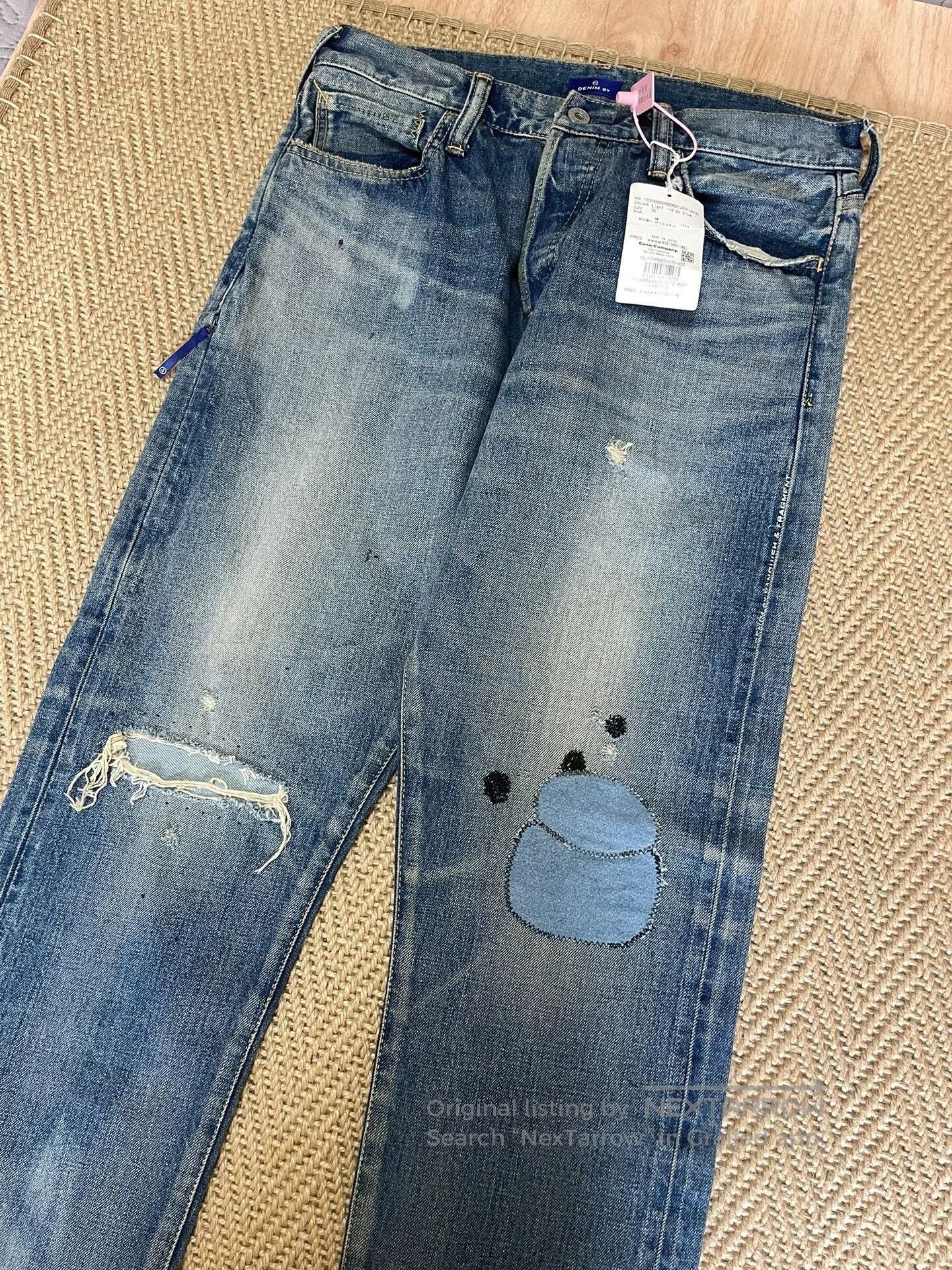 Vanquish denim by vanquish fragment distressed jeans. Size US 30 / EU 46 - 3 Thumbnail