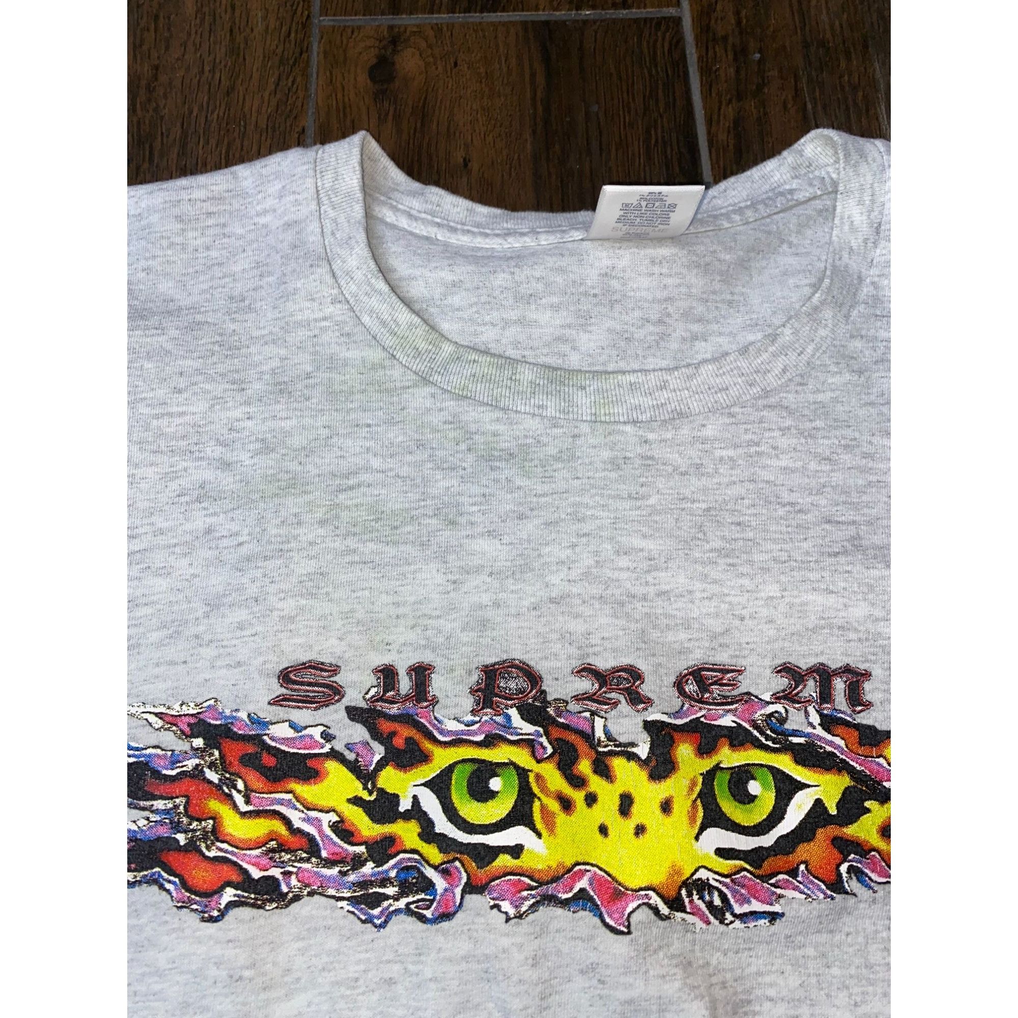 Supreme SUPREME EYES TEE ASH GREY (SS22) SZ XL Size US XL / EU 56 / 4 - 4 Thumbnail