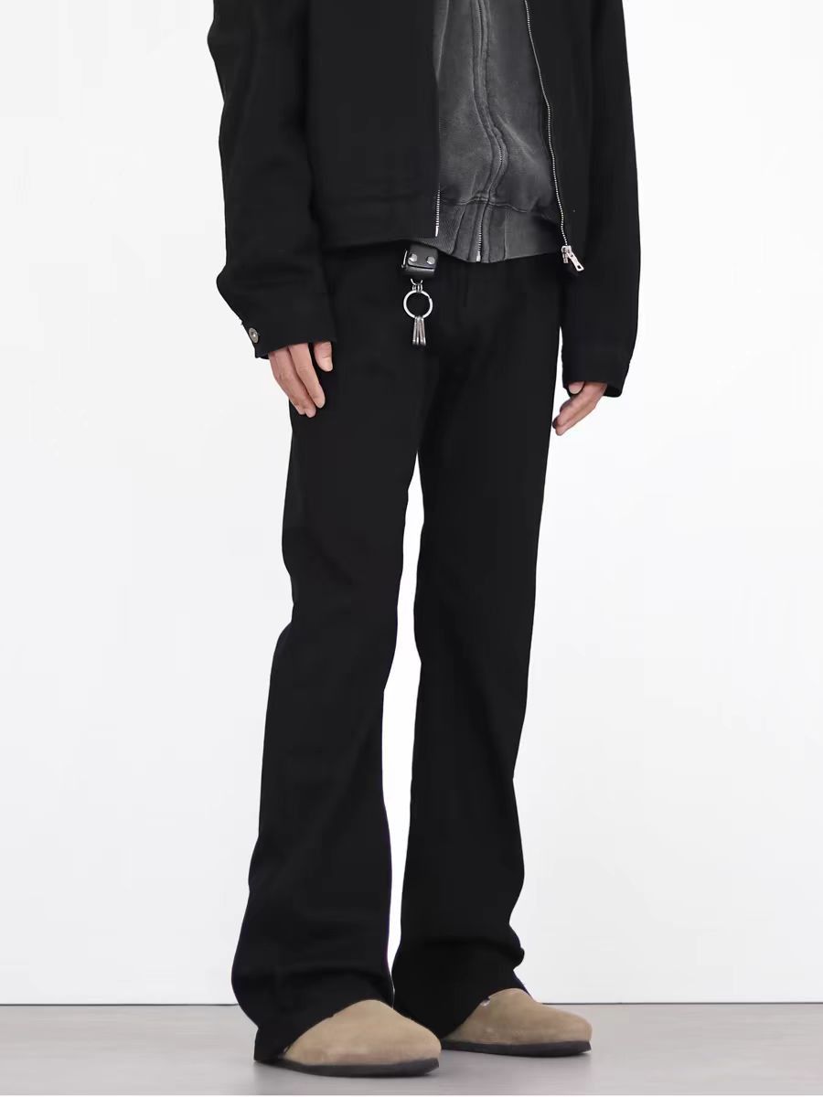 Japanese Brand × Jean Black Machete Micro Flare High Street Jeans Size US 33 - 1 Thumbnail