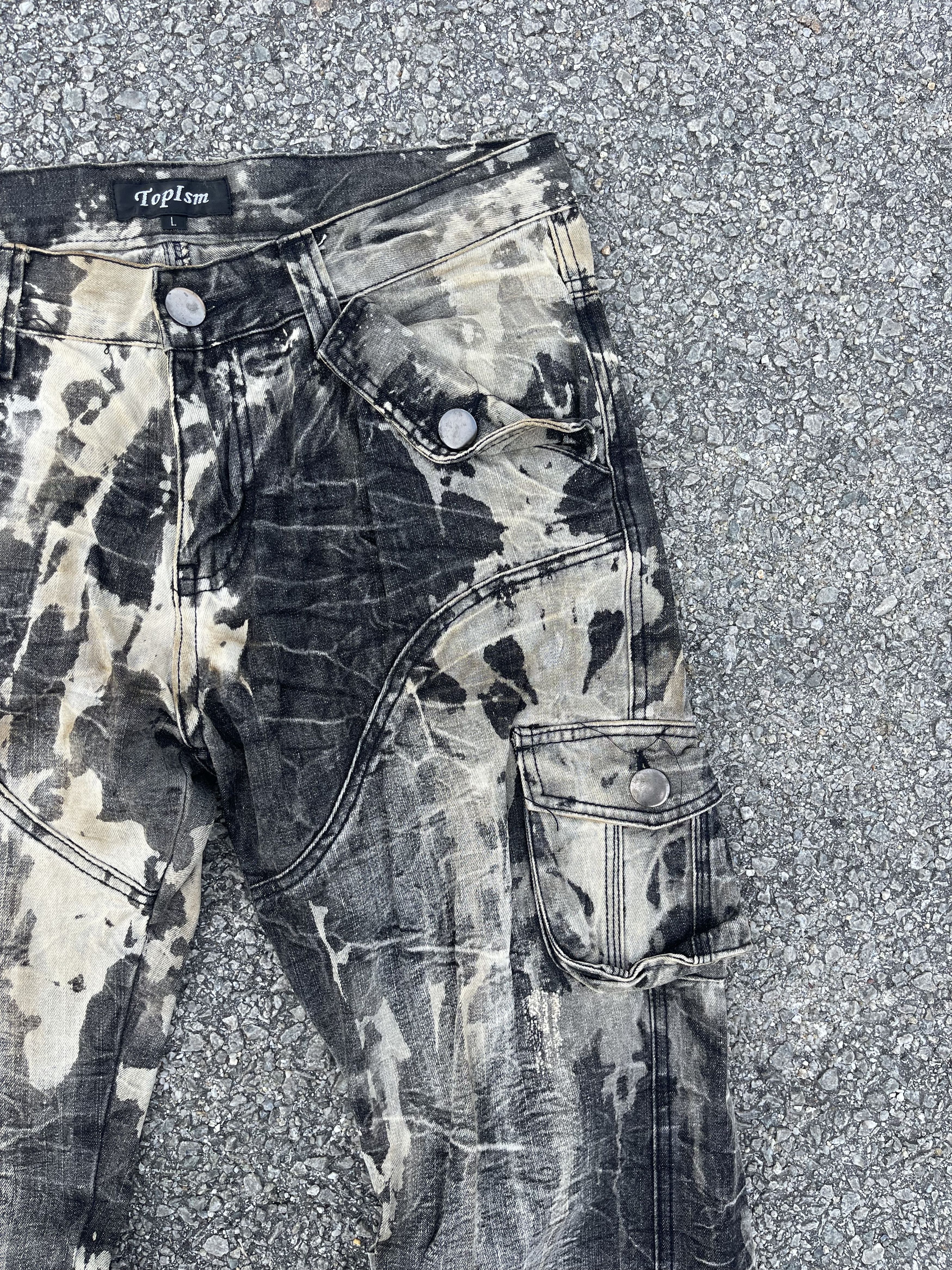 Beauty Beast Topism Flare Multipocket Acid Wash Travis Scott Style Size US 32 / EU 48 - 4 Thumbnail