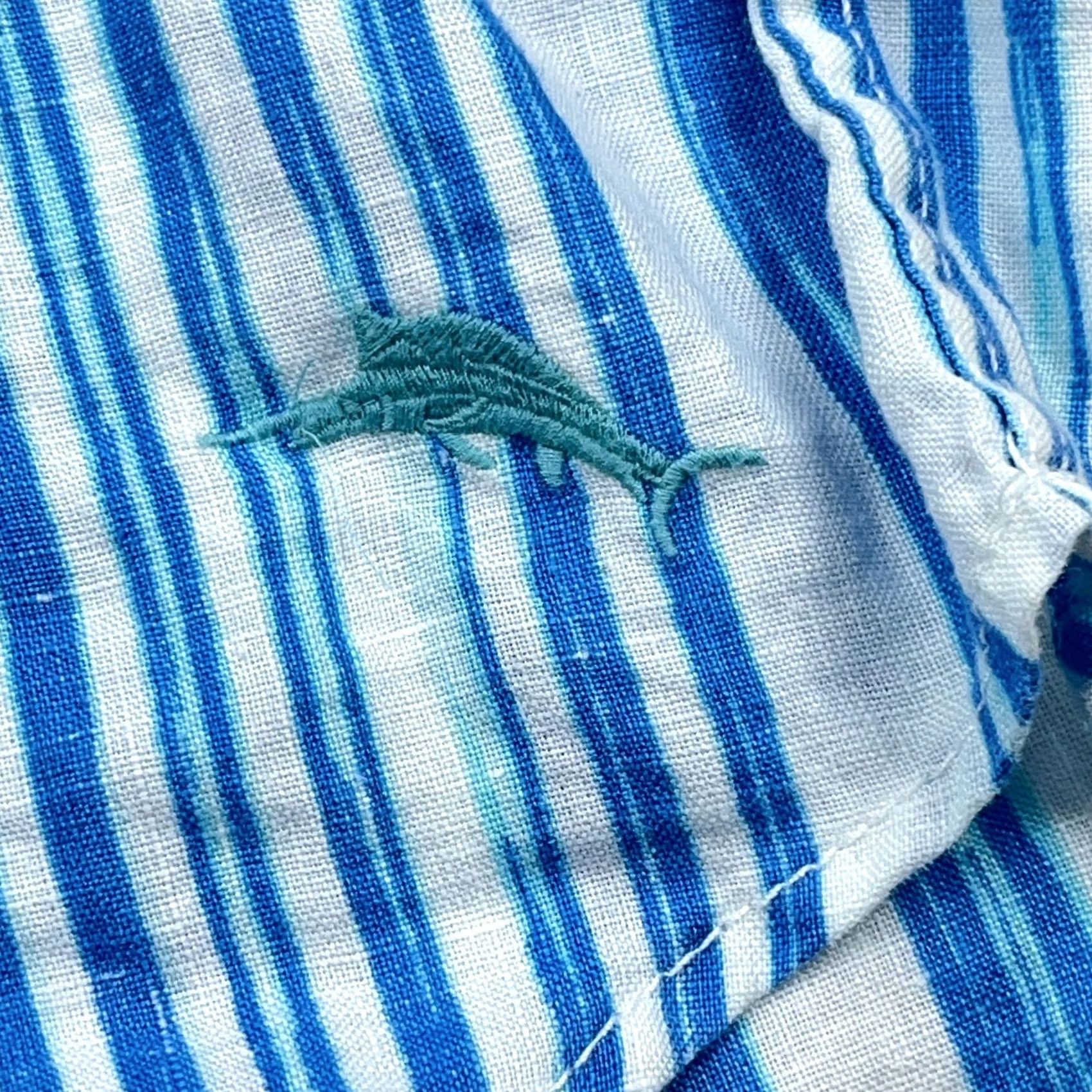 Tommy Bahama VINTAGE Tommy Bahama Shirt Men XL Blue Striped Linen Button Up Camp Beach Preppy Vacation Size US XL / EU 56 / 4 - 3 Thumbnail