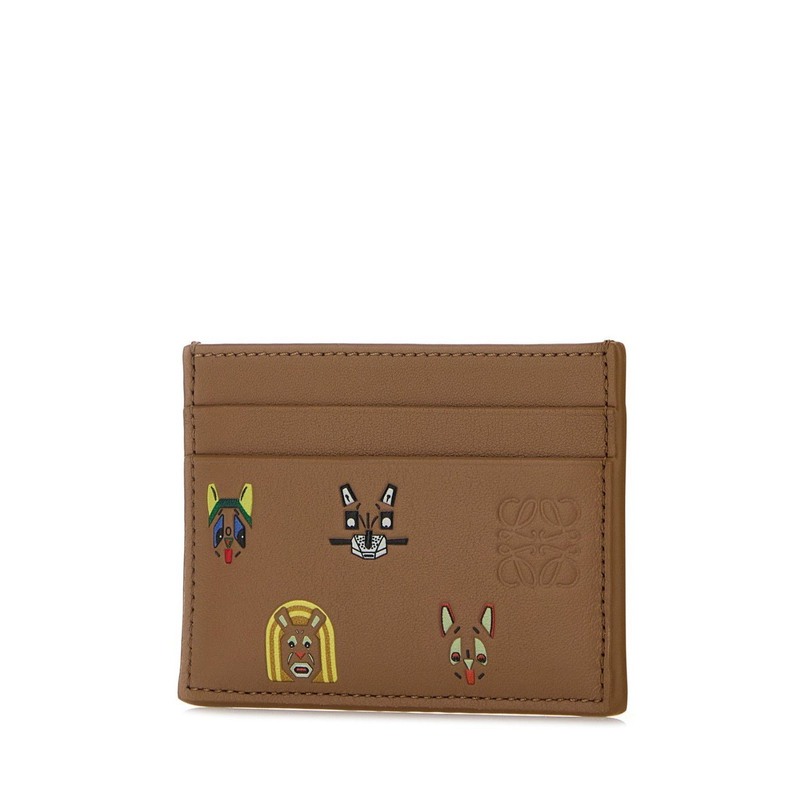 Loewe LOEWE Camel Leather Cats Card Holder New & Authentic Size ONE SIZE - 2 Thumbnail