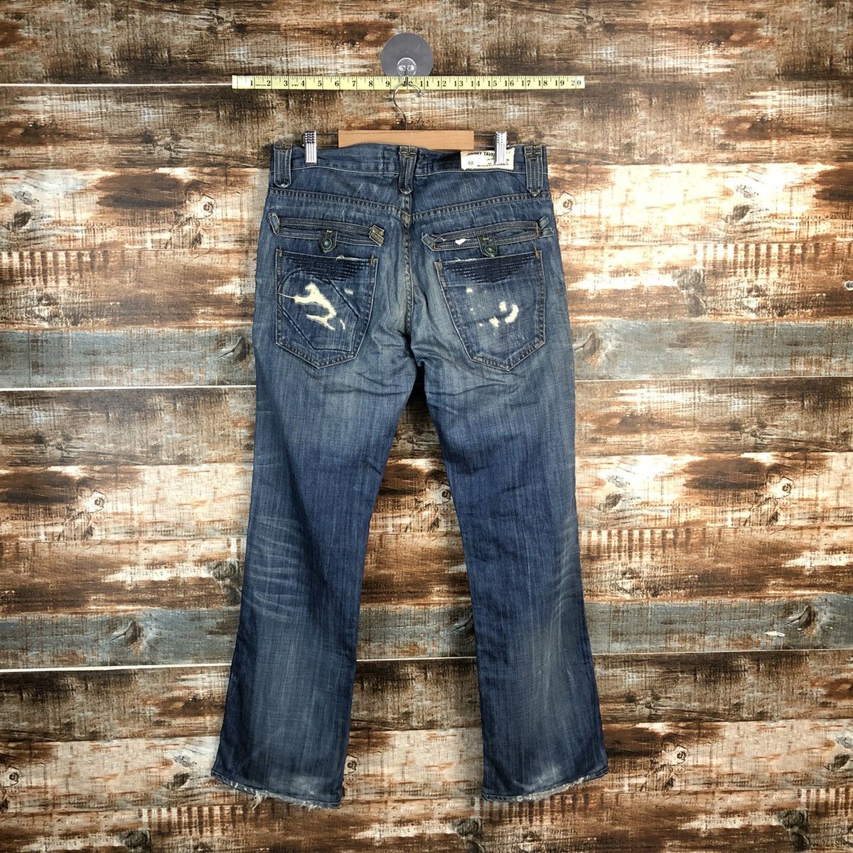 Jimmy Taverniti DLL Jimmy Taverniti Blue Distressed Denim Pants #C135 Size US 31 - 16 Thumbnail