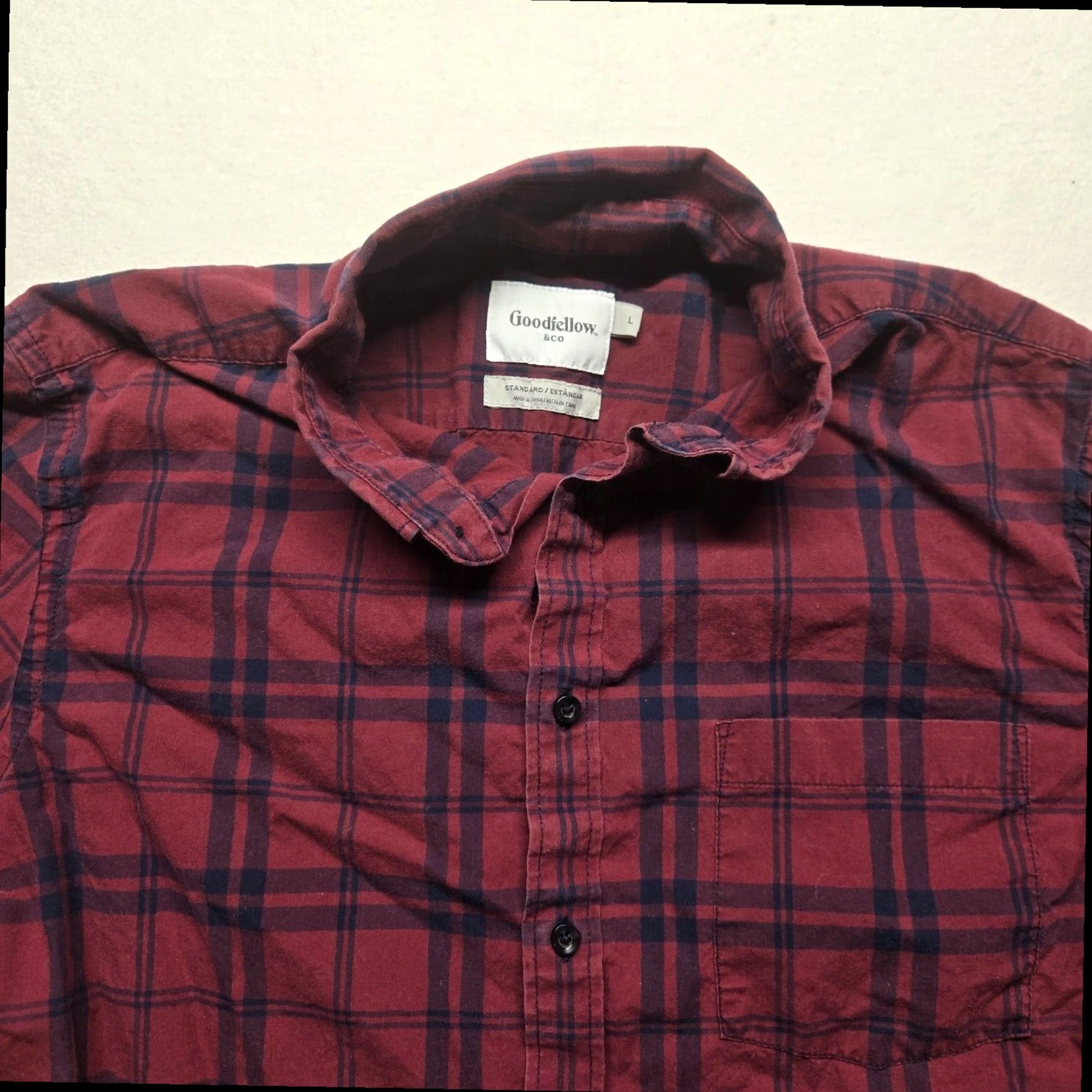 Vintage Goodfellow & Co Red Plaid Flannel Long Sleeve Button Up Shirt Adult Men's Large Size US L / EU 52-54 / 3 - 2 Thumbnail