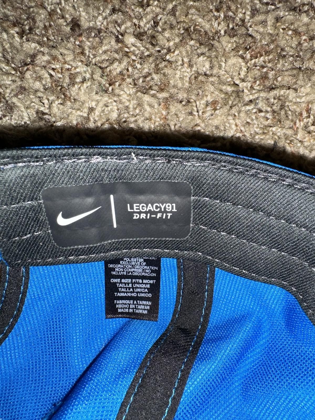 Nike Nike Legacy91 Adult Unisex Golf Blue Adjustable Strap Back Hat Size ONE SIZE - 10 Thumbnail