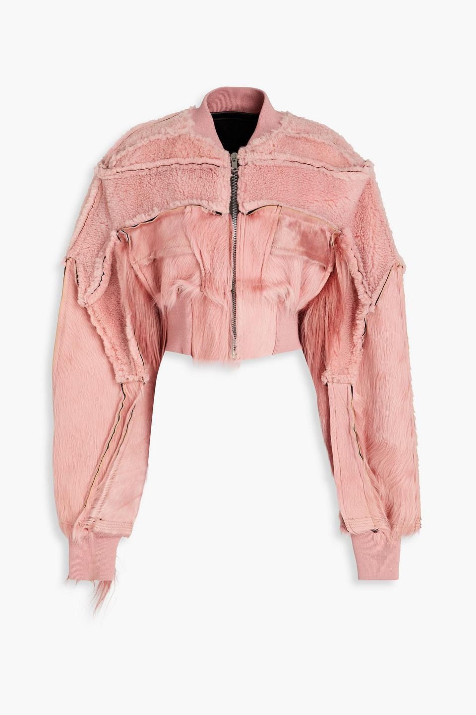 🔥$6.5K VALUE🔥 RUNWAY STROBE Cropped Leather Fur Jacket