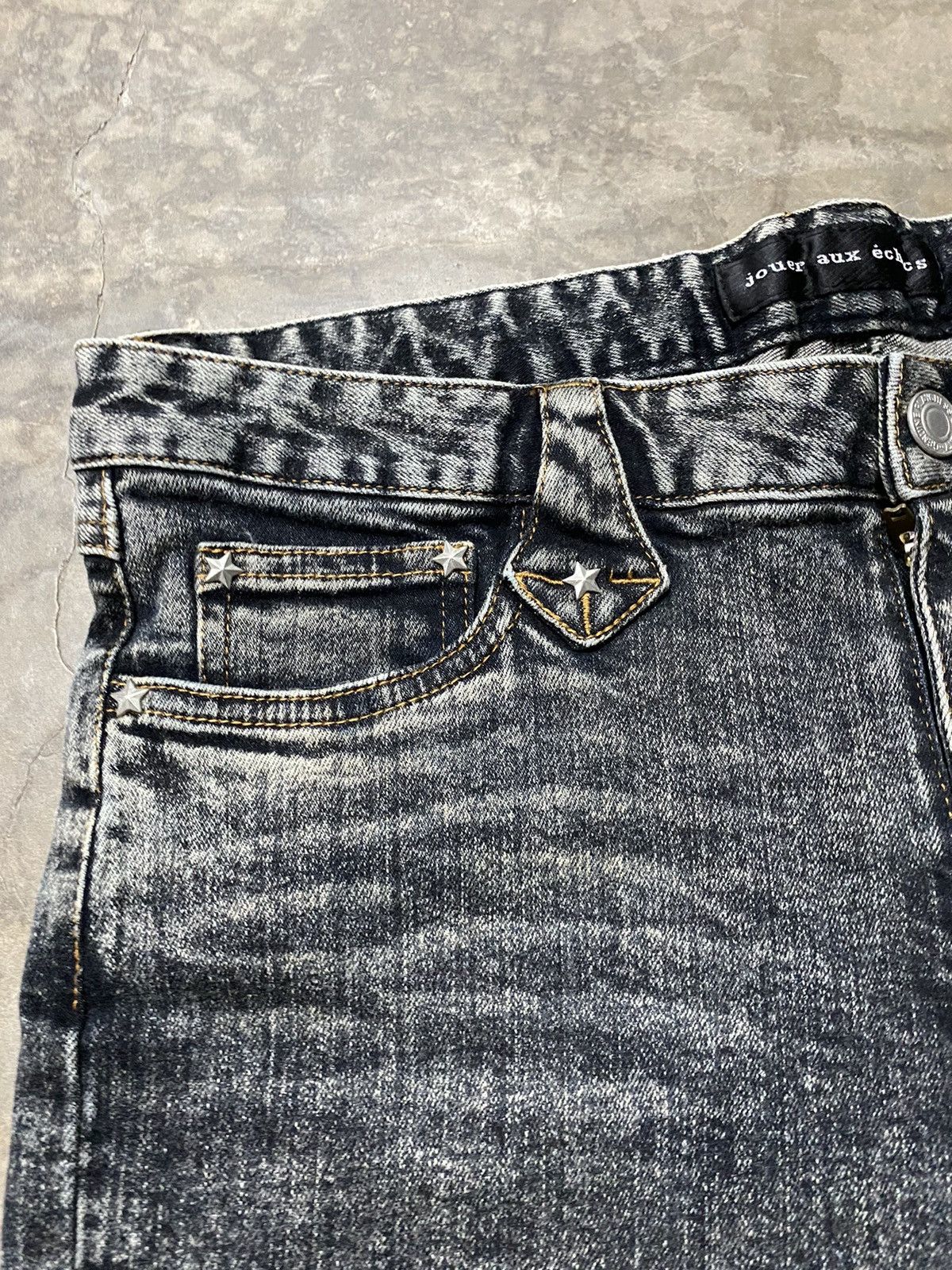 Japanese Brand Flare Jeans Jouer Aux Echecs Black Wash #15 Size US 30 / EU 46 - 5 Thumbnail
