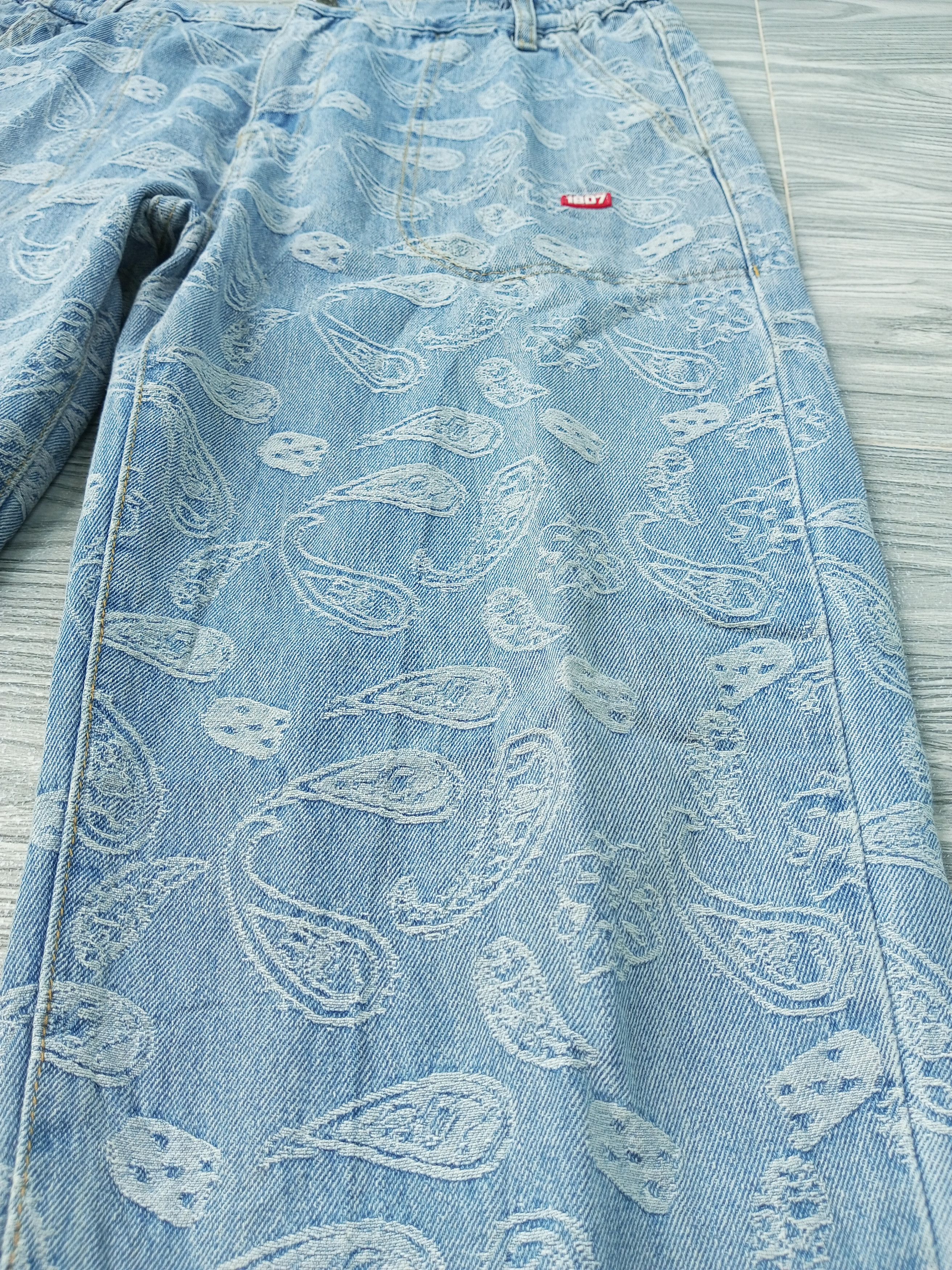 Japanese Brand Baggy Paisley denim manace style Size US 34 / EU 50 - 4 Thumbnail