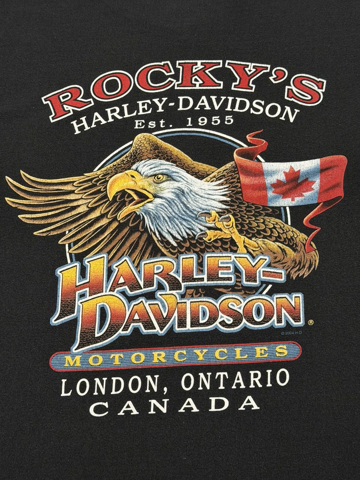 Harley Davidson Vintage 90s Harley Davidson Canadian Flag Grizzly Bear XL Size US XL / EU 56 / 4 - 10 Thumbnail