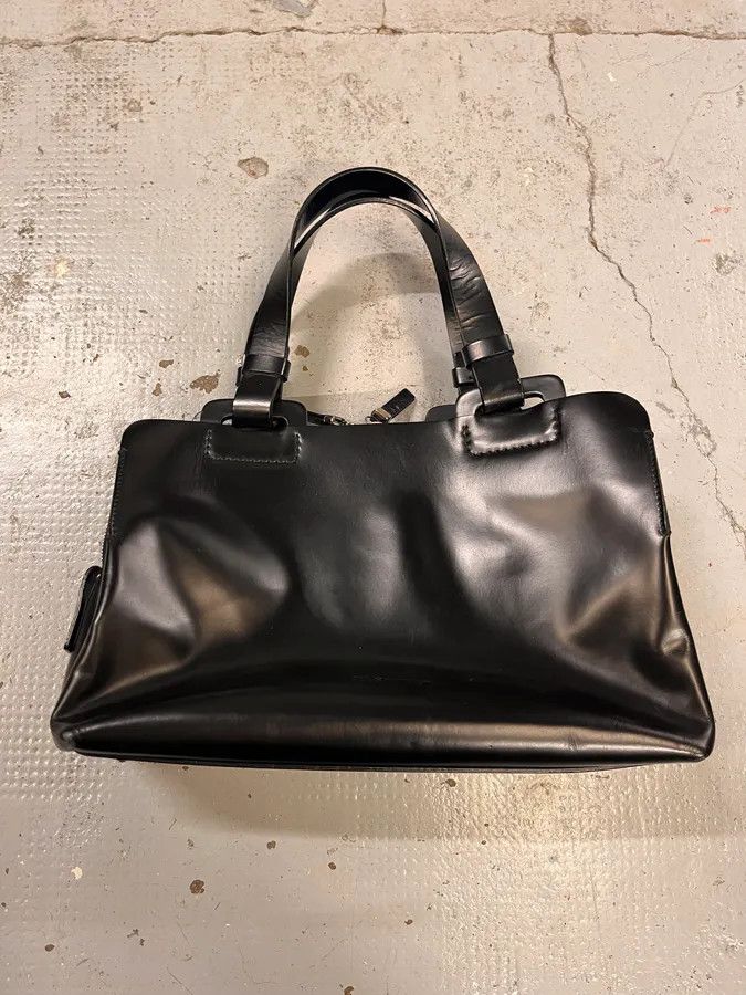 Jil Sander Black Pure Leather Handle Bag