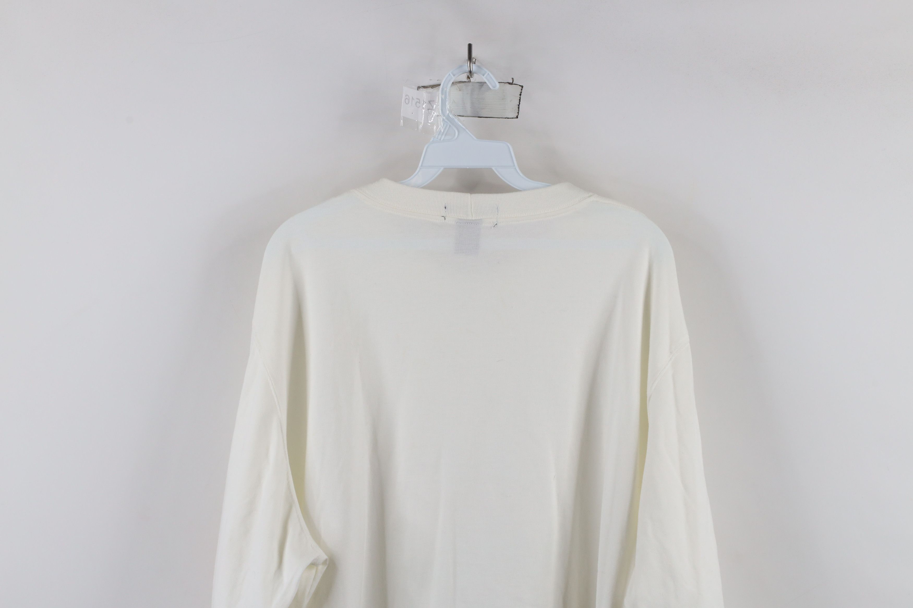 Lands' End × Vintage Vintage 90s Lands End Cotton Long Sleeve T-Shirt White USA Size US XXL / EU 58 / 5 - 11 Thumbnail