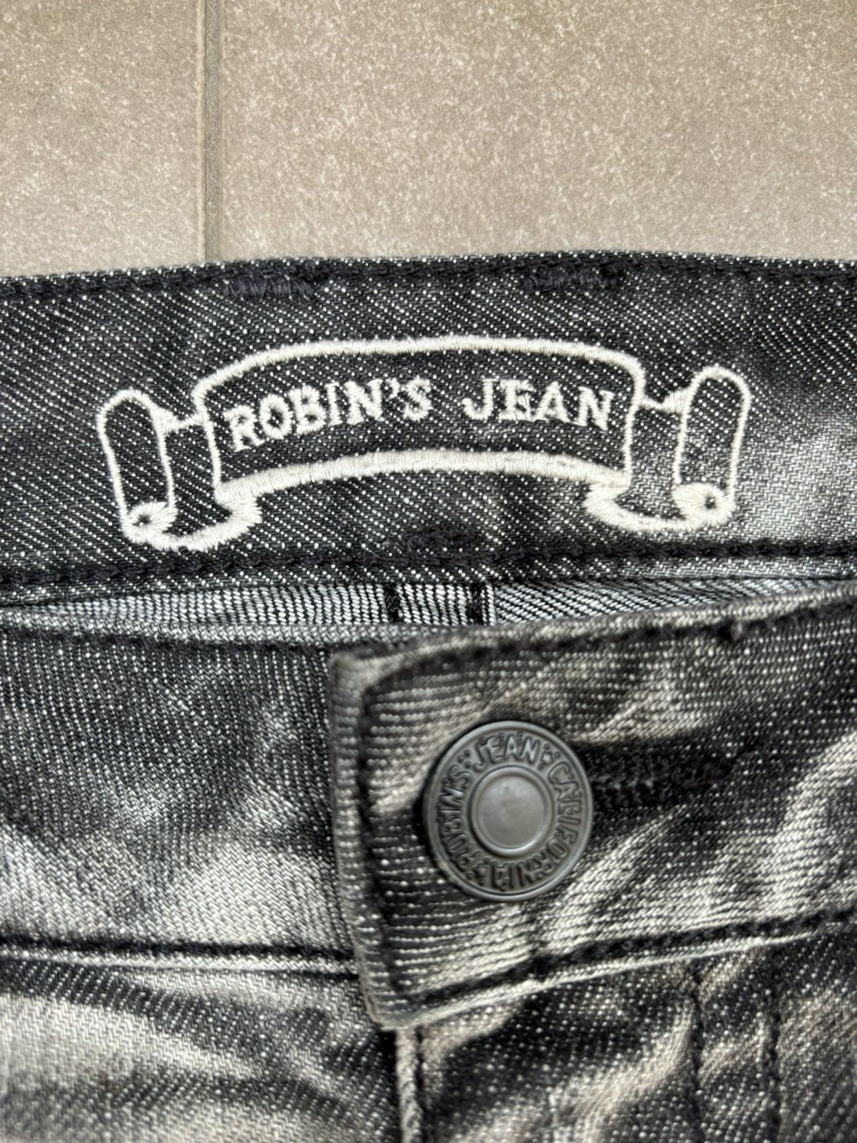 Robins Jeans Robins Jeans - Grey Rhinestone Size US 29 - 8 Thumbnail