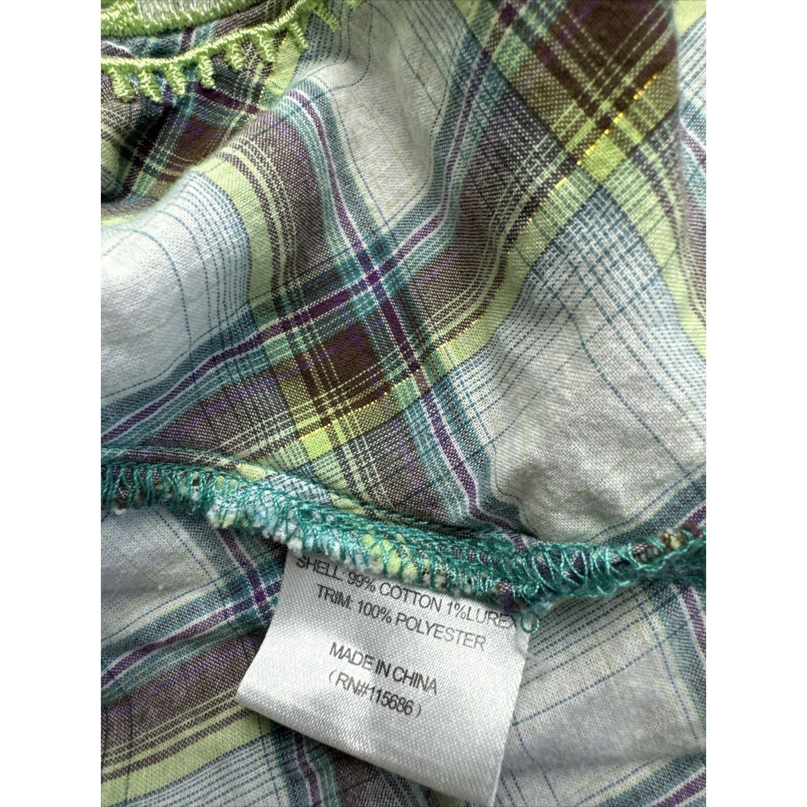 Johnny Was Johny Was 3J Workshop Women’s Plaid Embroidered Shirt Venice Size S / US 4 / IT 40 - 9 Thumbnail