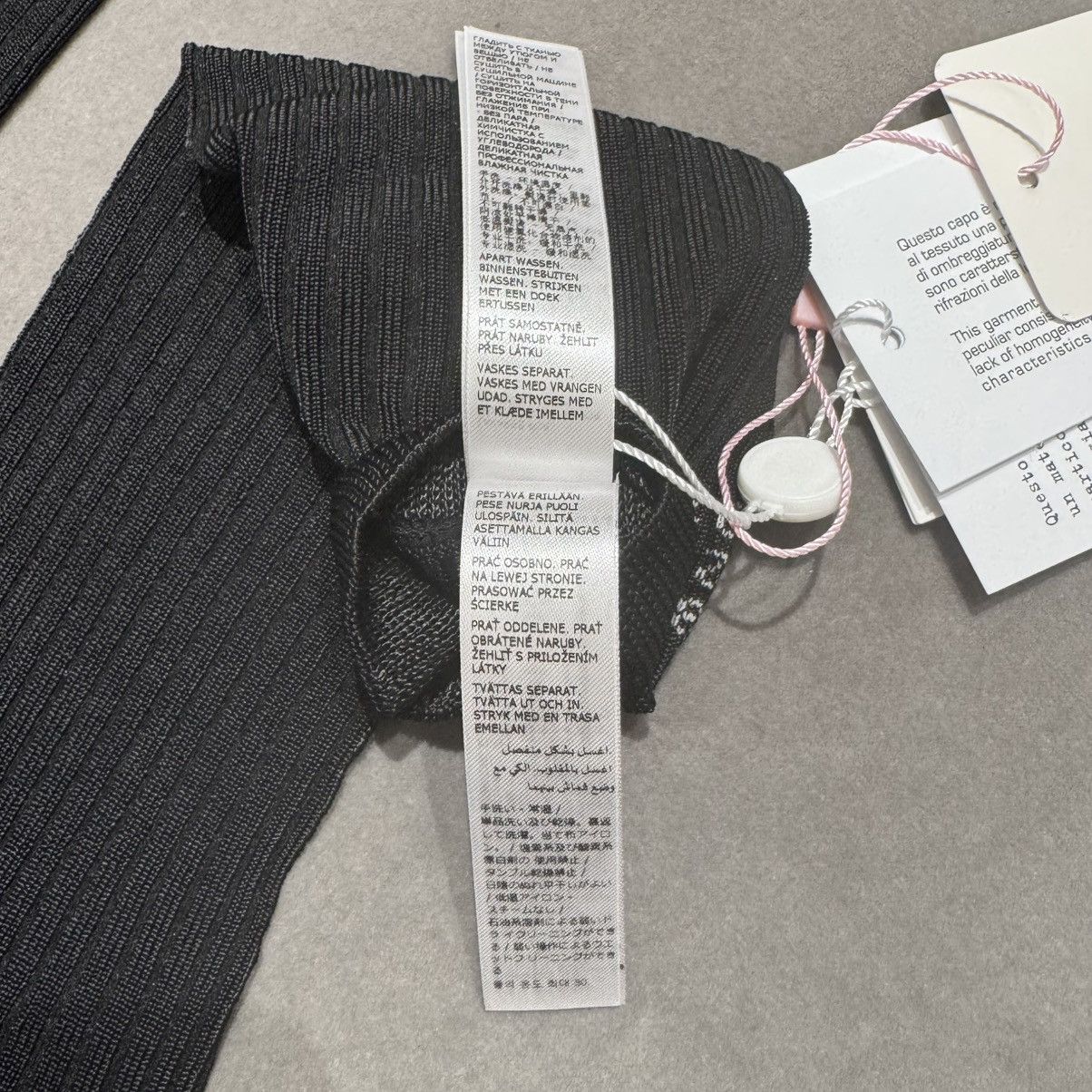 Maison Margiela MM6 Numeric Ribbed Over-the-Calf Socks - Black - S Size ONE SIZE - 10 Thumbnail