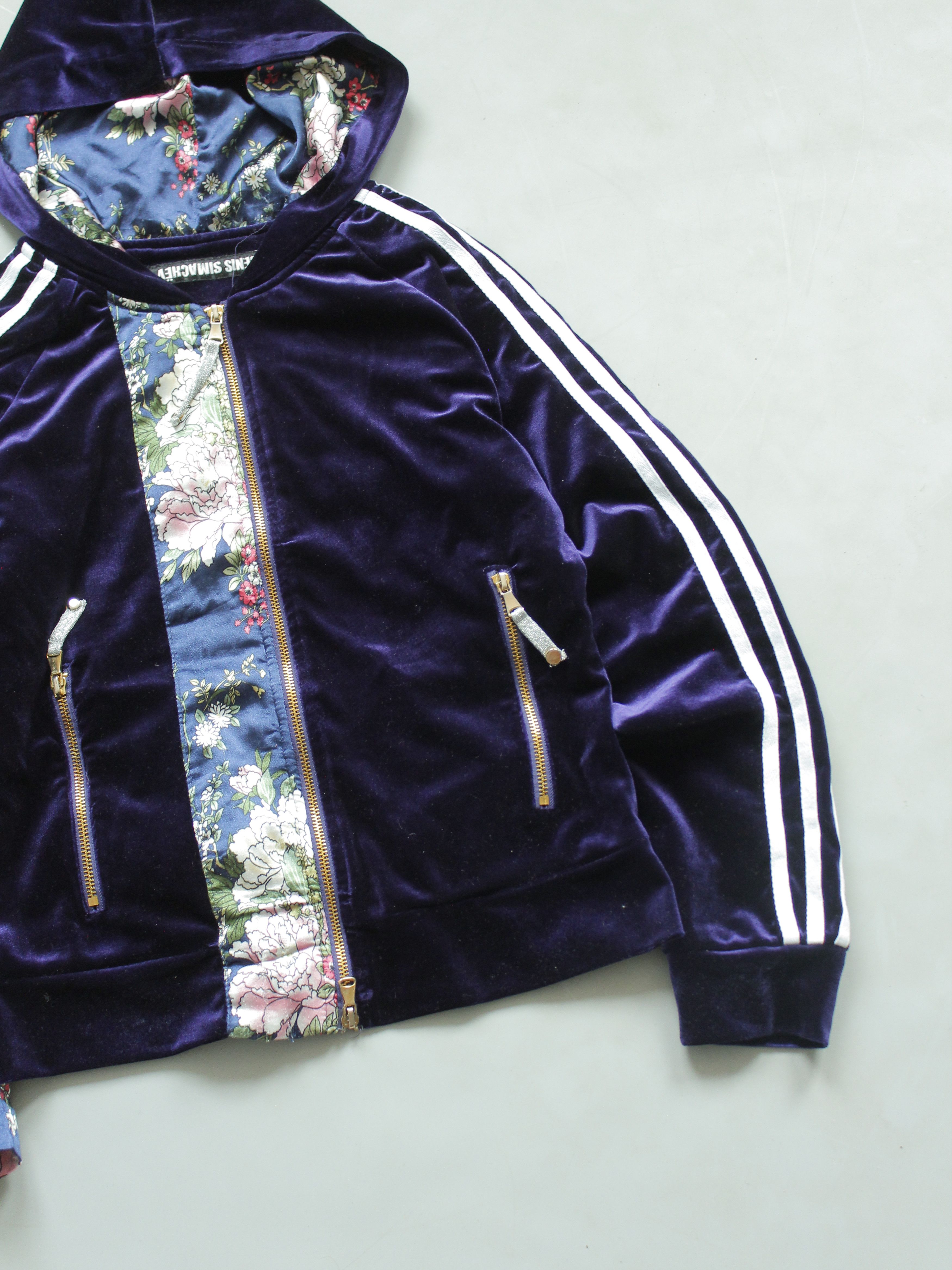 Denis Simachev Denis Simachev Womens Hoodie jacket Velour Three Stripes s m Size M / US 6-8 / IT 42-44 - 3 Thumbnail