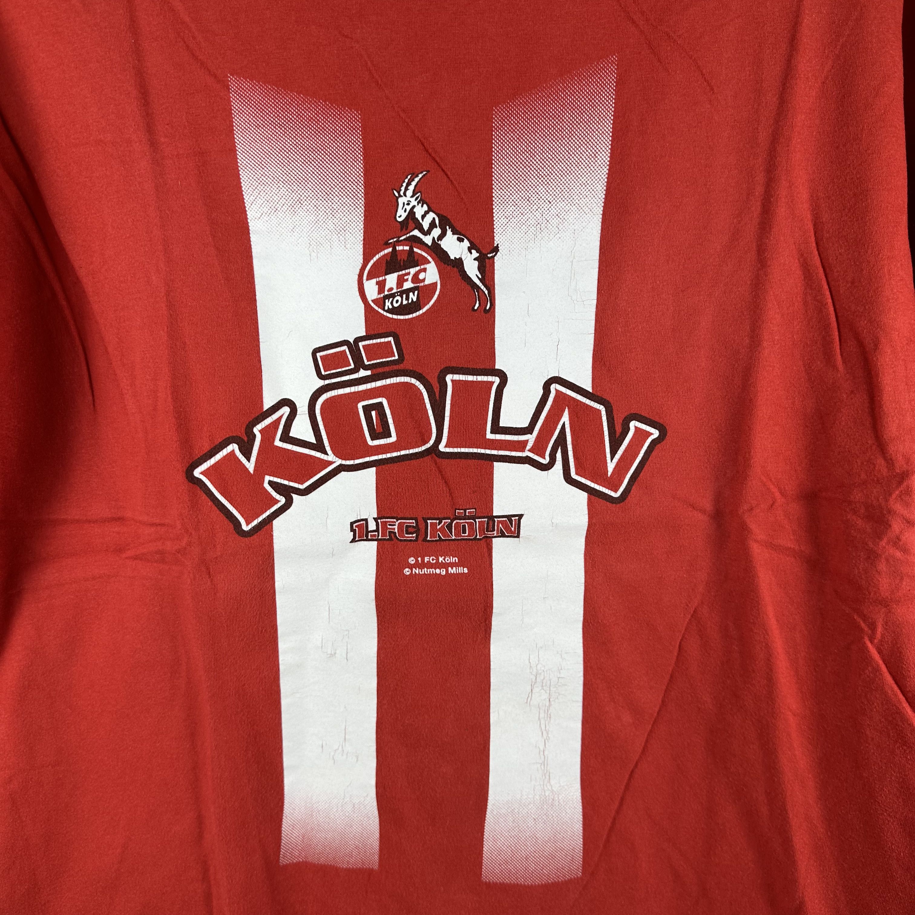 Vintage 90s 1. FC Koln German Soccer Bundesliga Nutmeg T-Shirt Size US L / EU 52-54 / 3 - 2 Thumbnail