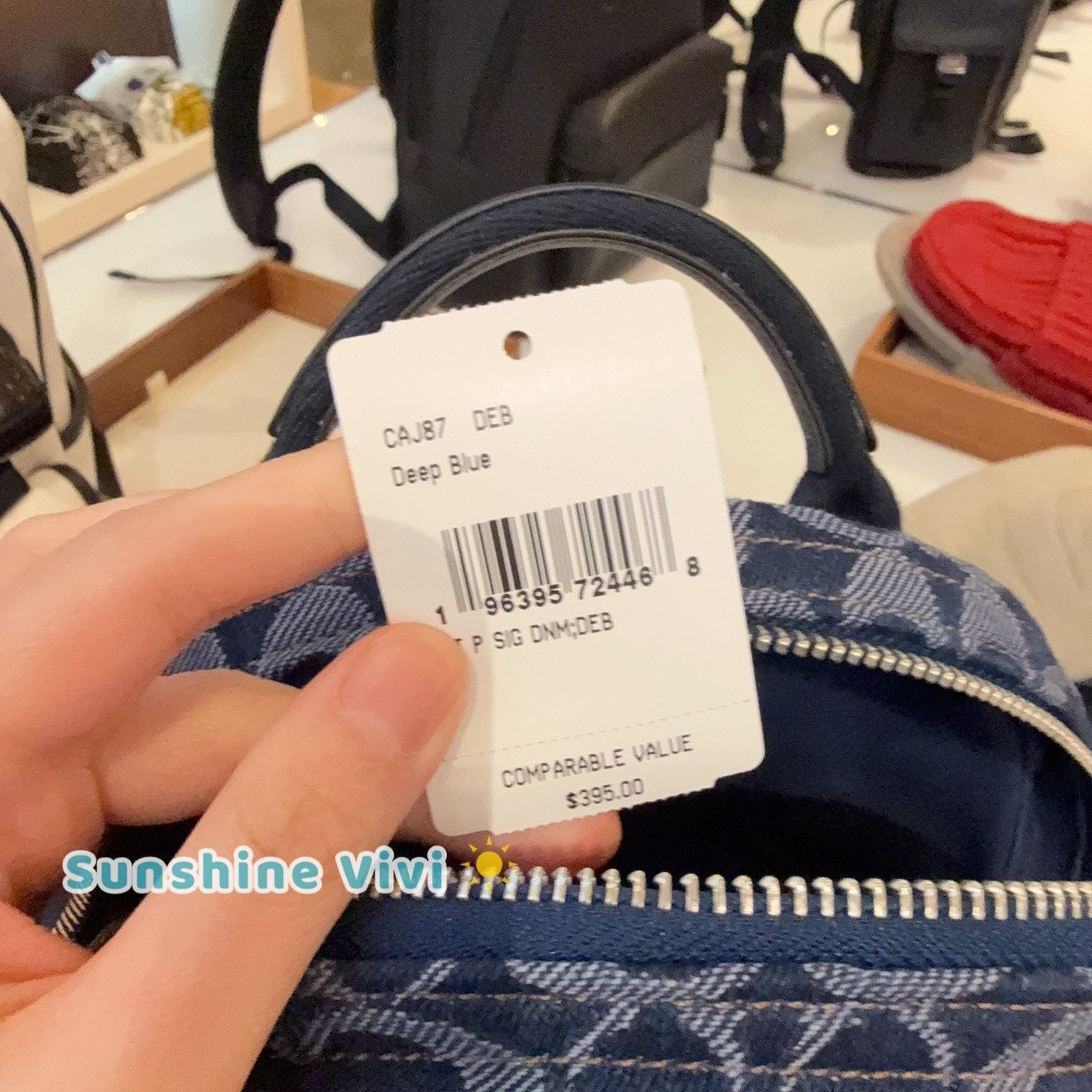 Coach NWT coach Charter Pack In Signature Denim Deep blue CAJ87 Size ONE SIZE - 4 Thumbnail