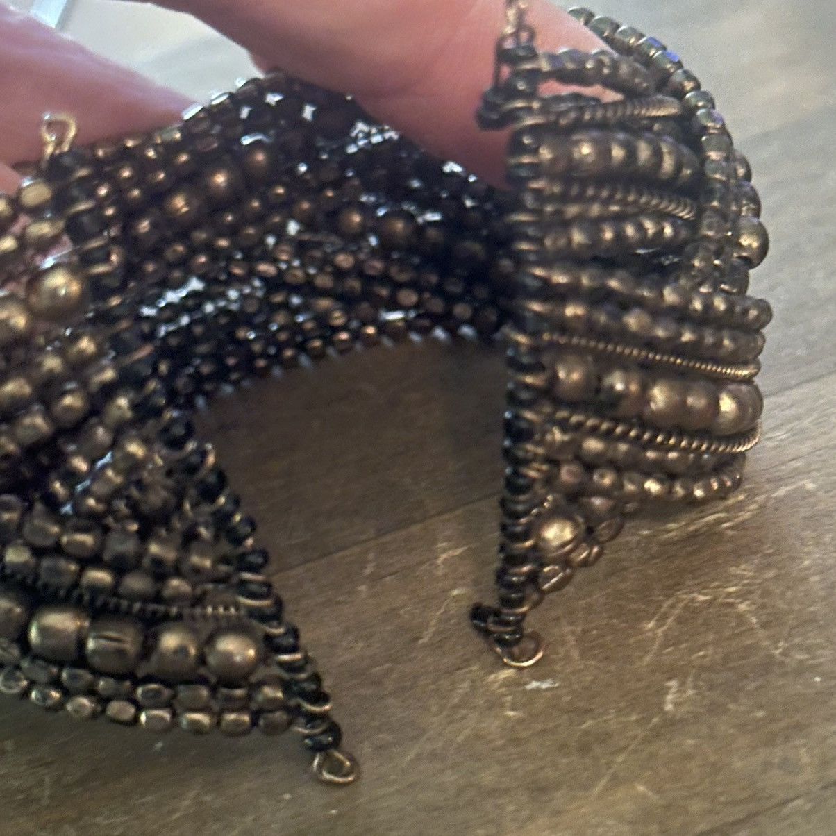 Other Vintage chunky braided bronze bead bracelet Size ONE SIZE - 3 Thumbnail