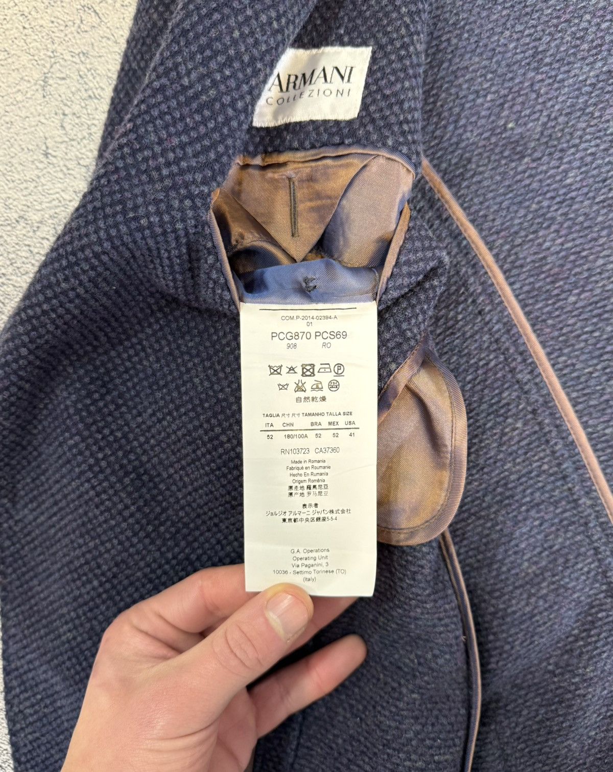 Armani Collezioni Armani Collezioni Blazer Patch Pocket Sport Coat EU52 US41 Size 42R - 10 Thumbnail