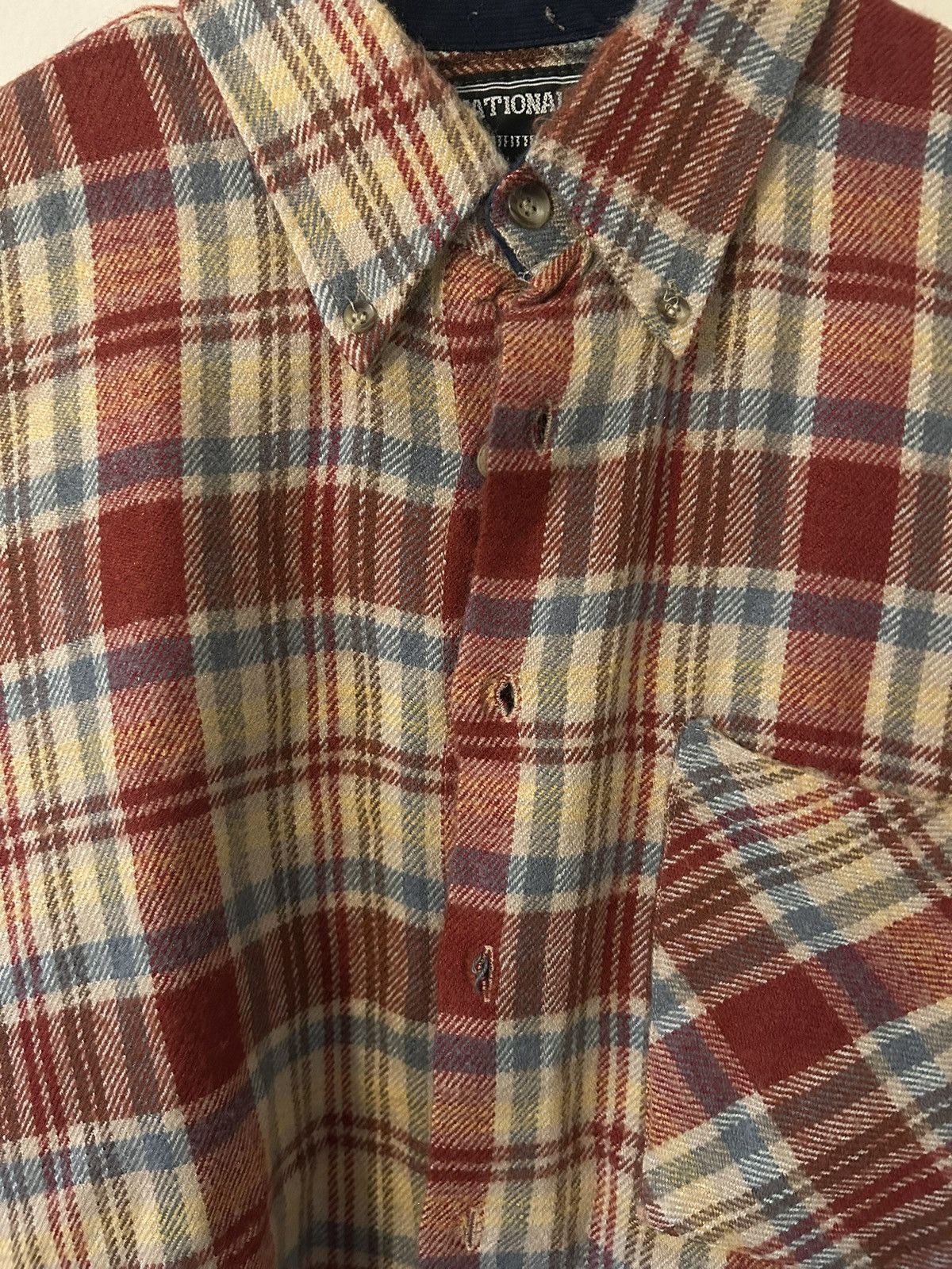 Vintage National Outfitters Brushed Cotton Flannel Plaid Shirt Large Size US L / EU 52-54 / 3 - 2 Thumbnail