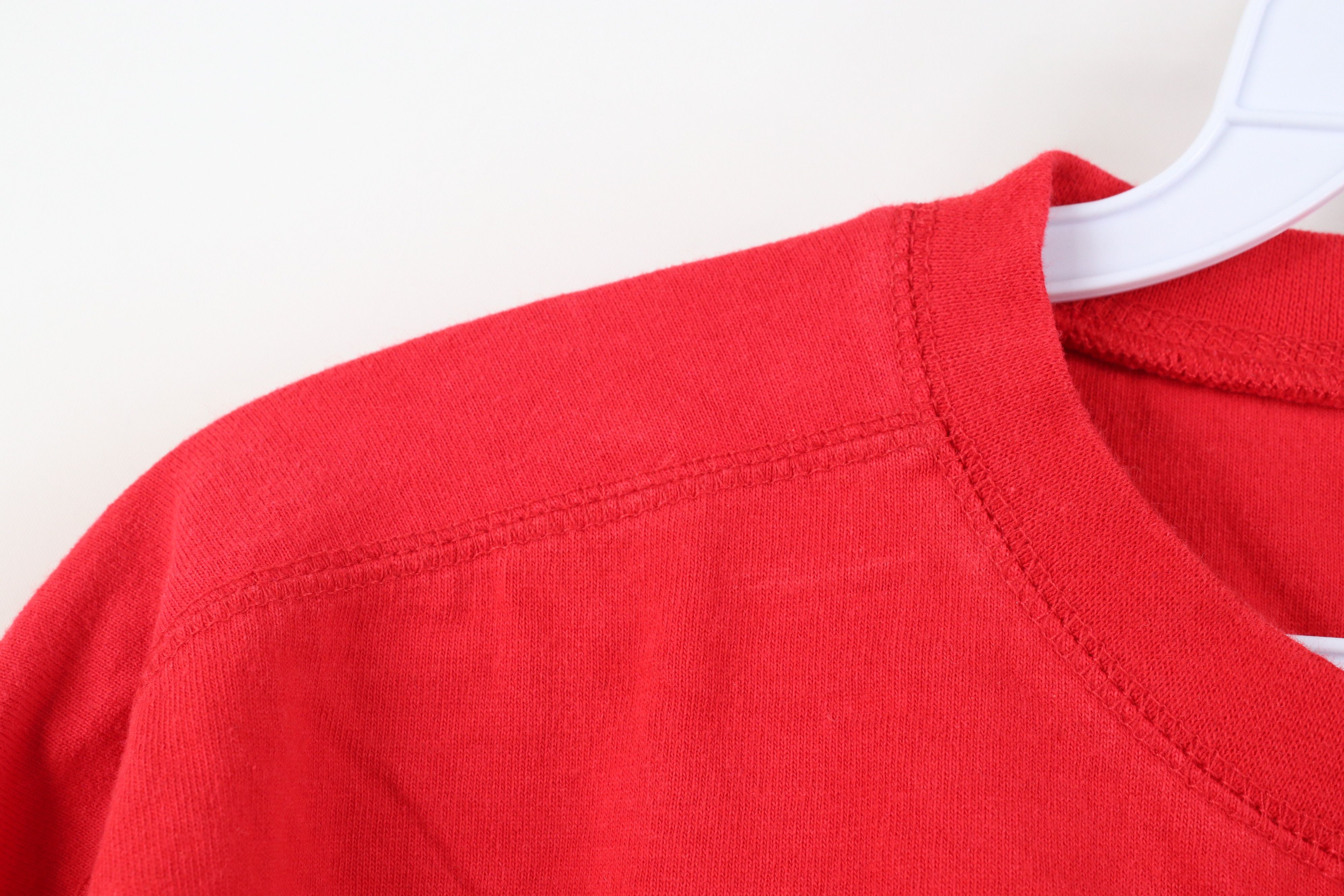 Vintage Vintage 90s Streetwear Blank Cotton Henley T-Shirt Red Size US M / EU 48-50 / 2 - 6 Thumbnail