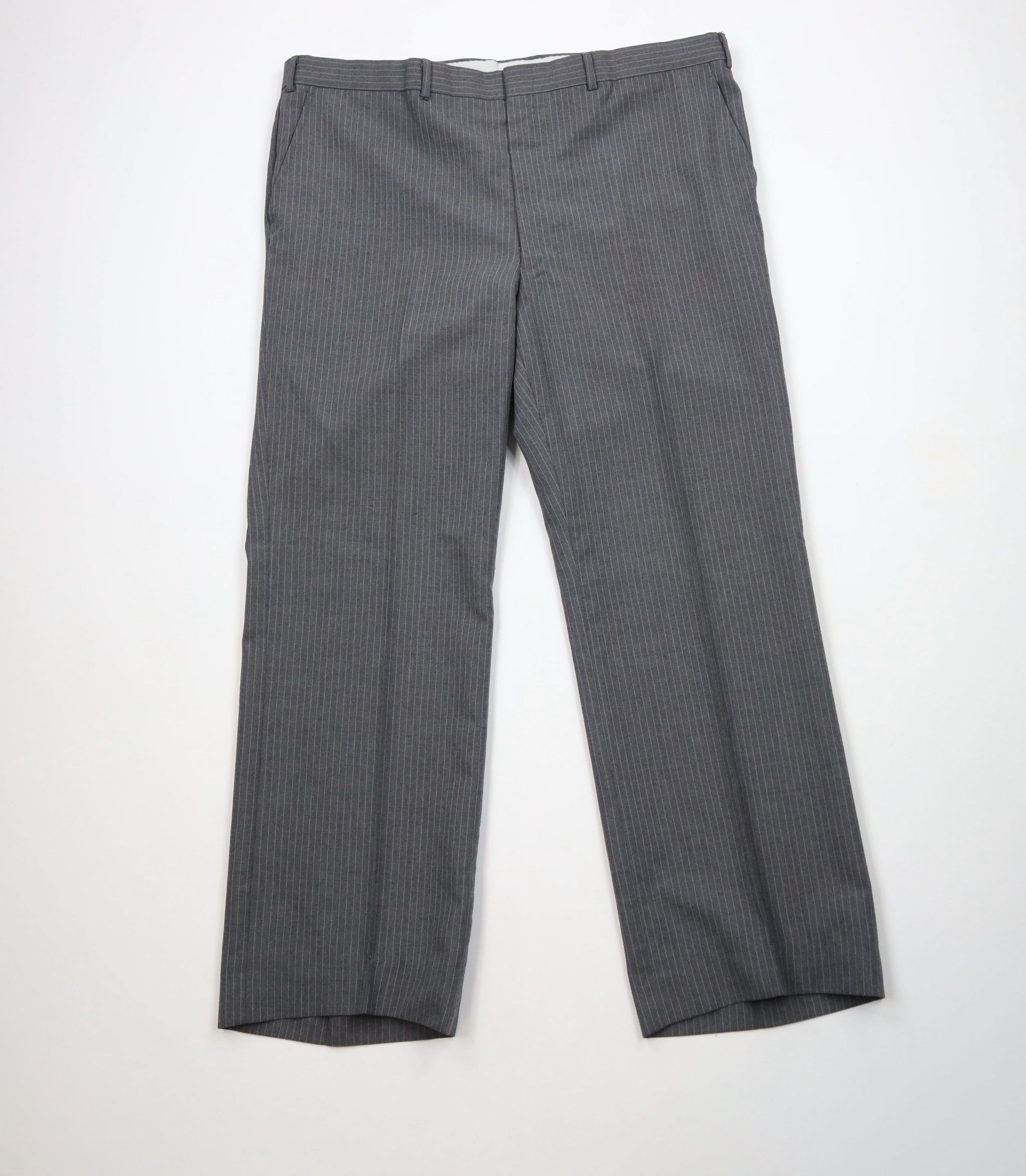 Vintage Vintage 70s Streetwear Pinstriped Bell Bottoms Chino Pants Size US 42 / EU 58 - 1 Thumbnail
