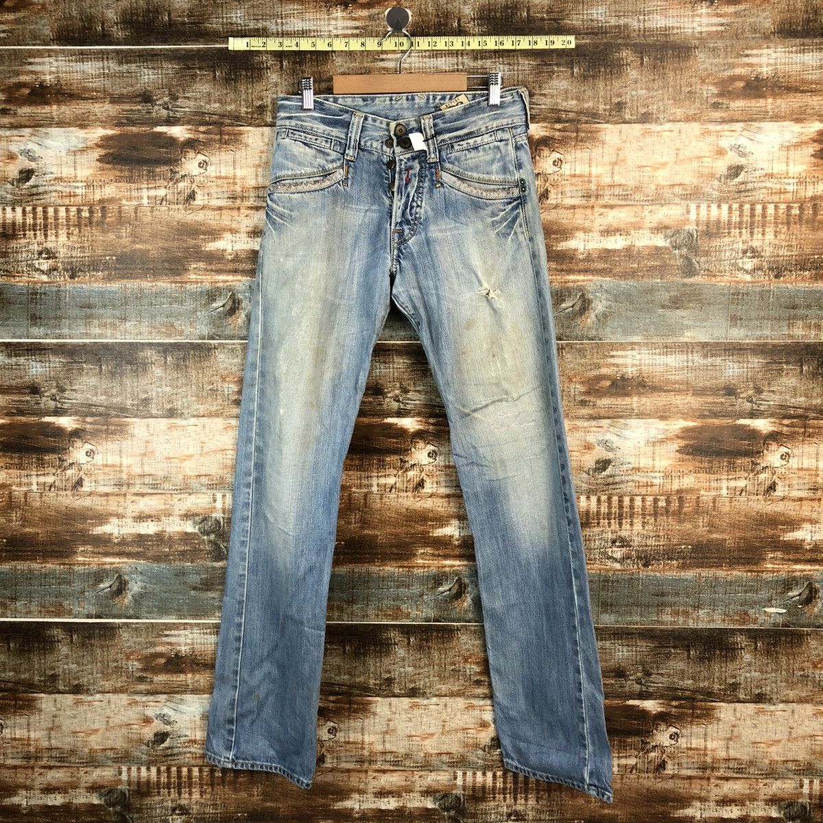 Replay Replay Blue Distressed Denim Pants #A2392 Size US 28 / EU 44 - 1 Thumbnail