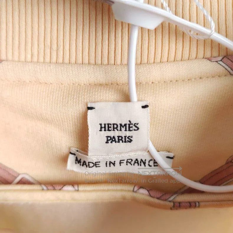 Hermes Hermes Cream Colored Geometric Printed Round Neck Sweatshi Size M / US 6-8 / IT 42-44 - 3 Thumbnail