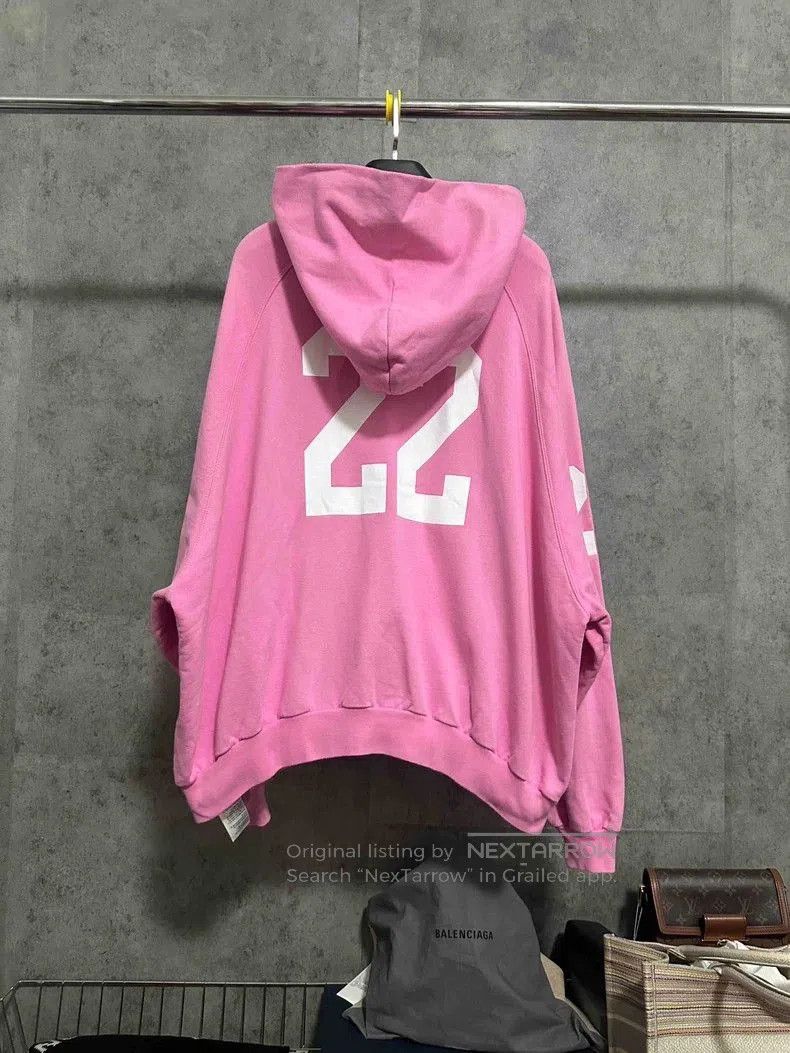 Balenciaga Balenciaga Pink Logo Print Zip Hoodie. Size US S / EU 44-46 / 1 - 4 Thumbnail