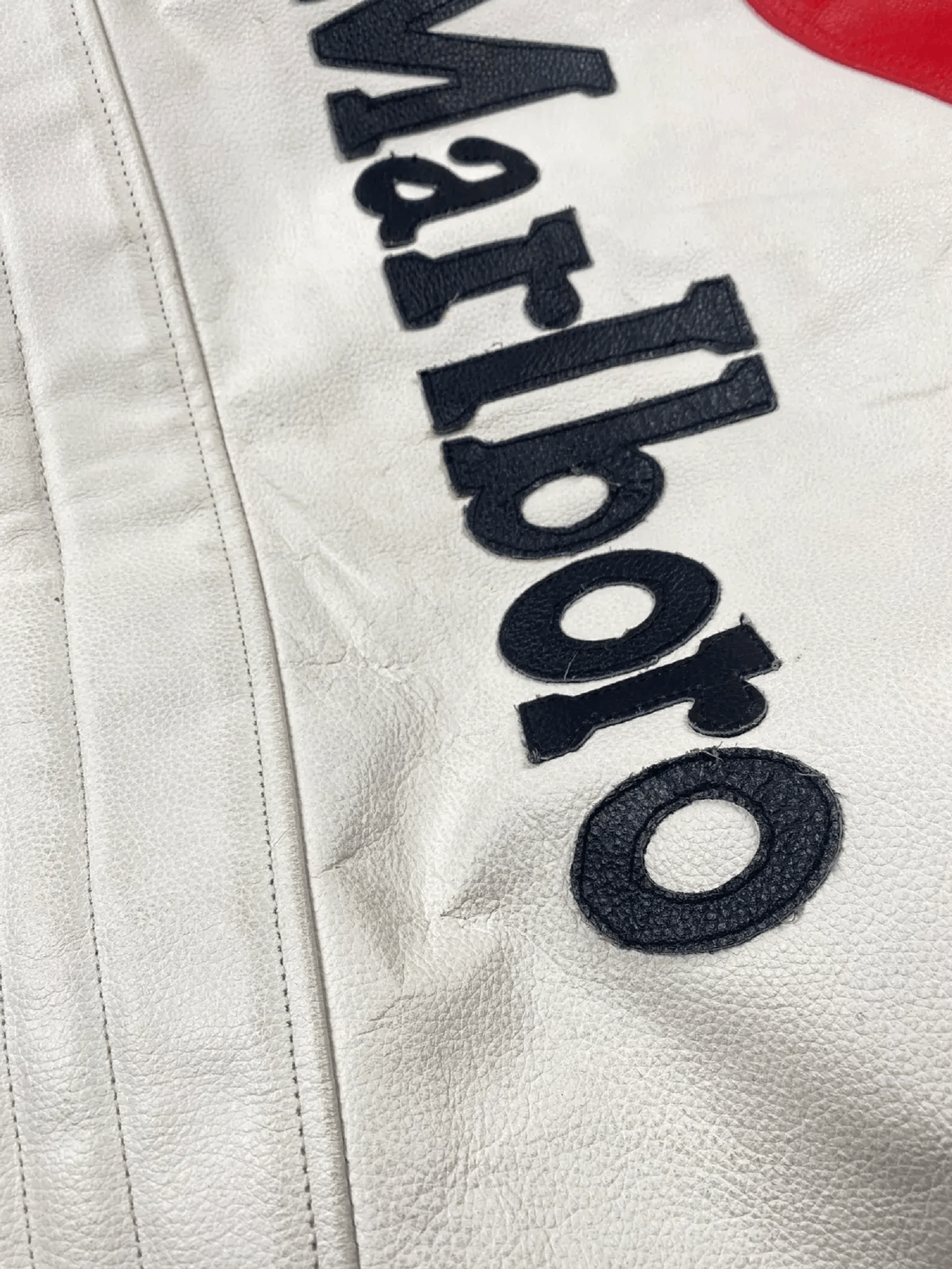 Genuine Leather Vintage Marlboro Leather Jacket Racing 1990s RARE Streetwear Size US L / EU 52-54 / 3 - 4 Thumbnail