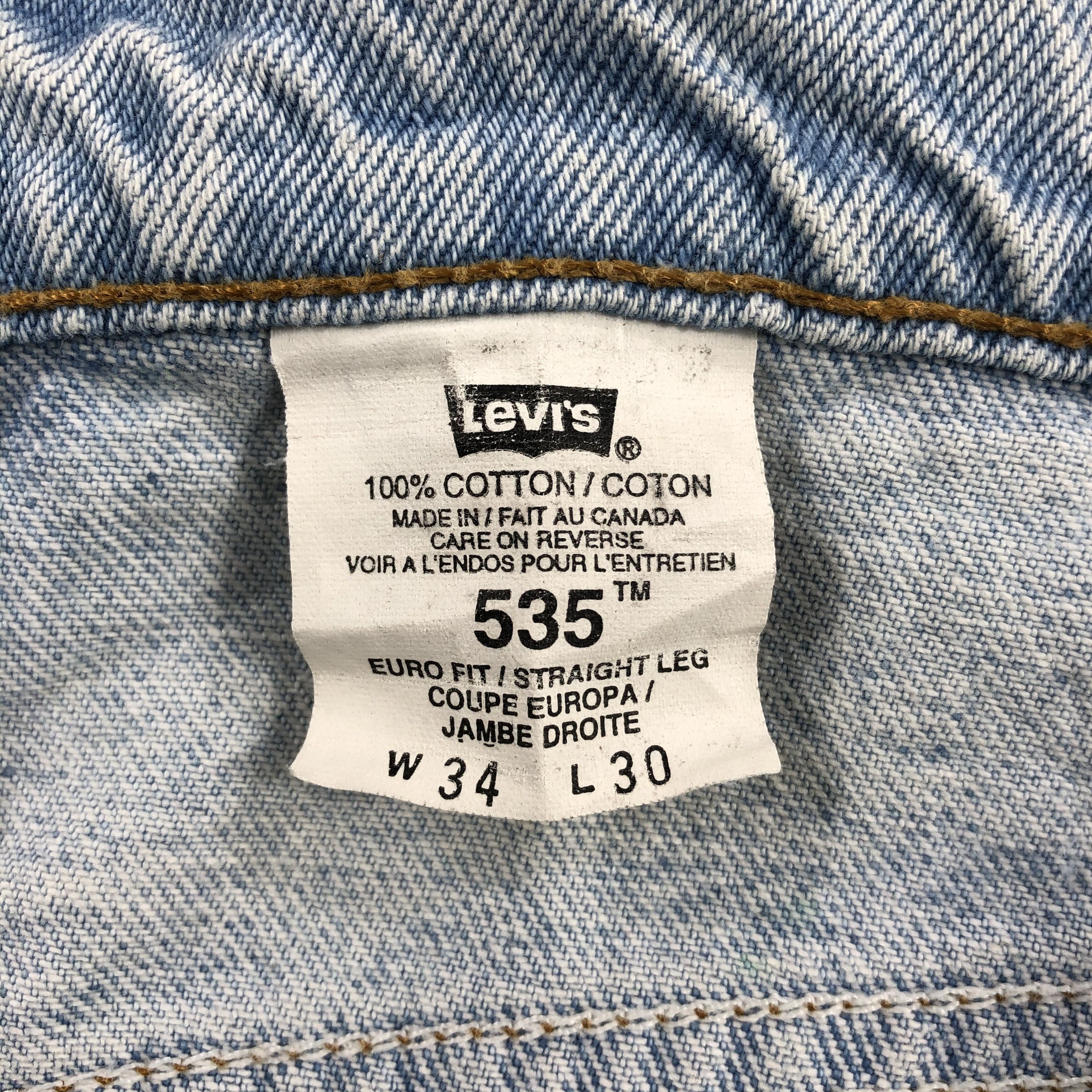 Levi's × Vintage Vintage 90s Light Wash Levis 535 Jeans-JM1234 Size US 34 / EU 50 - 9 Thumbnail