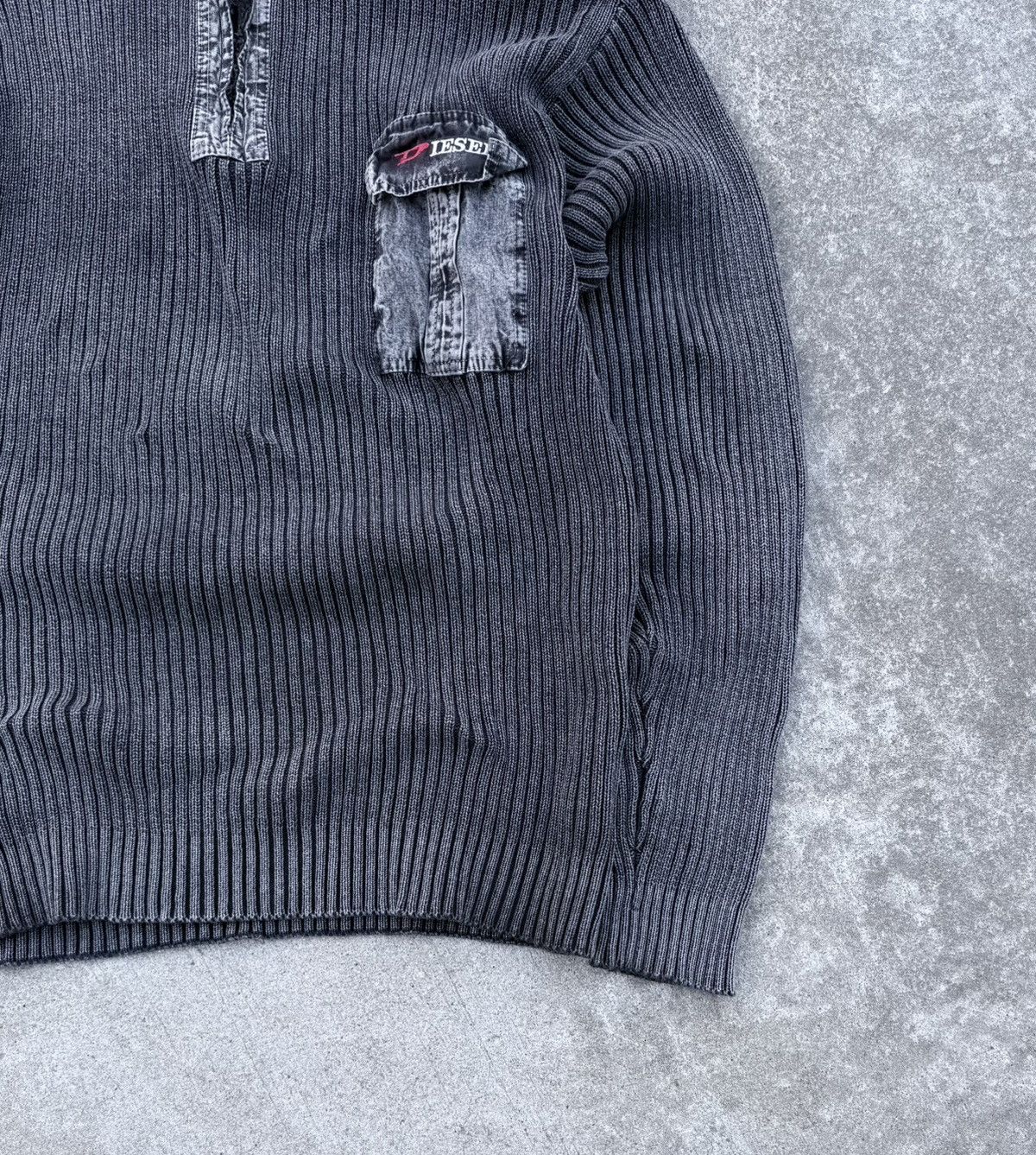 Diesel × Vintage Vintage Diesel y2k streetwear rare avantgarde sweater Size US XL / EU 56 / 4 - 3 Thumbnail
