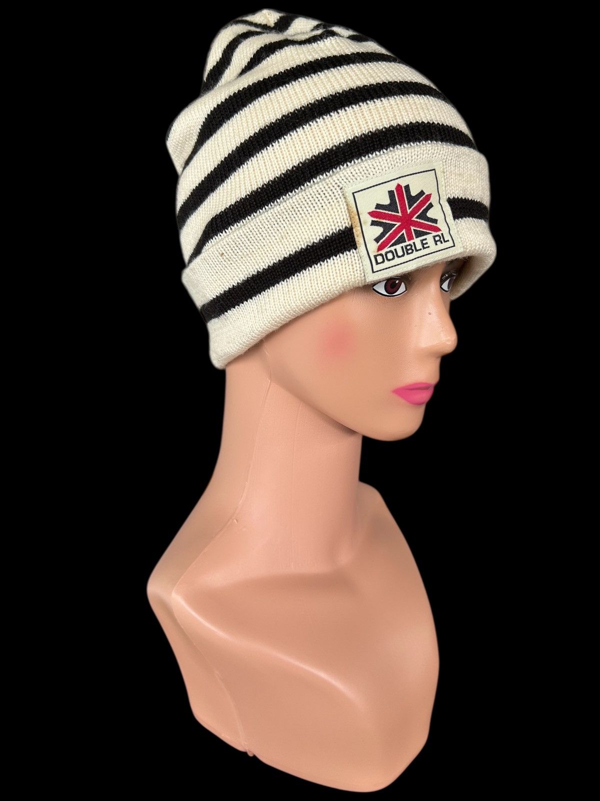 Japanese Brand × Kapital × Vintage RALPH LAUREN Double RL Vintage Stripe Beanie Hats Size ONE SIZE - 1 Thumbnail