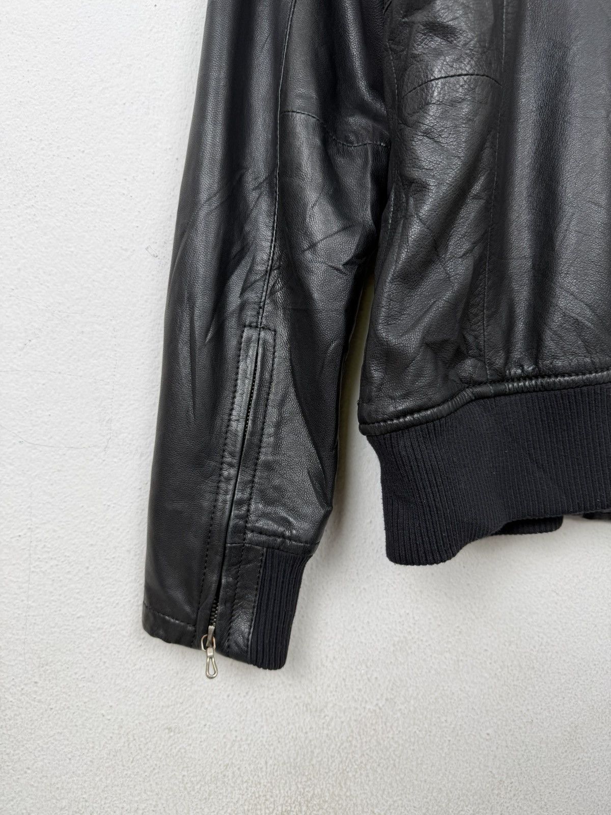 5351 POUR LES HOMMES 5351 Pour Les Hommes Goatskin Leather Bomber Jacket Size US S / EU 44-46 / 1 - 17 Thumbnail