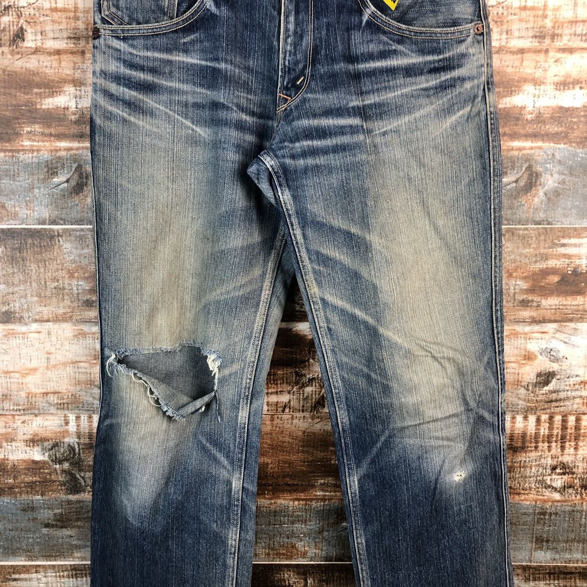 Levi's Levis 702 Blue Denim ripped distressed Pants #A2610 Size US 32 / EU 48 - 5 Thumbnail