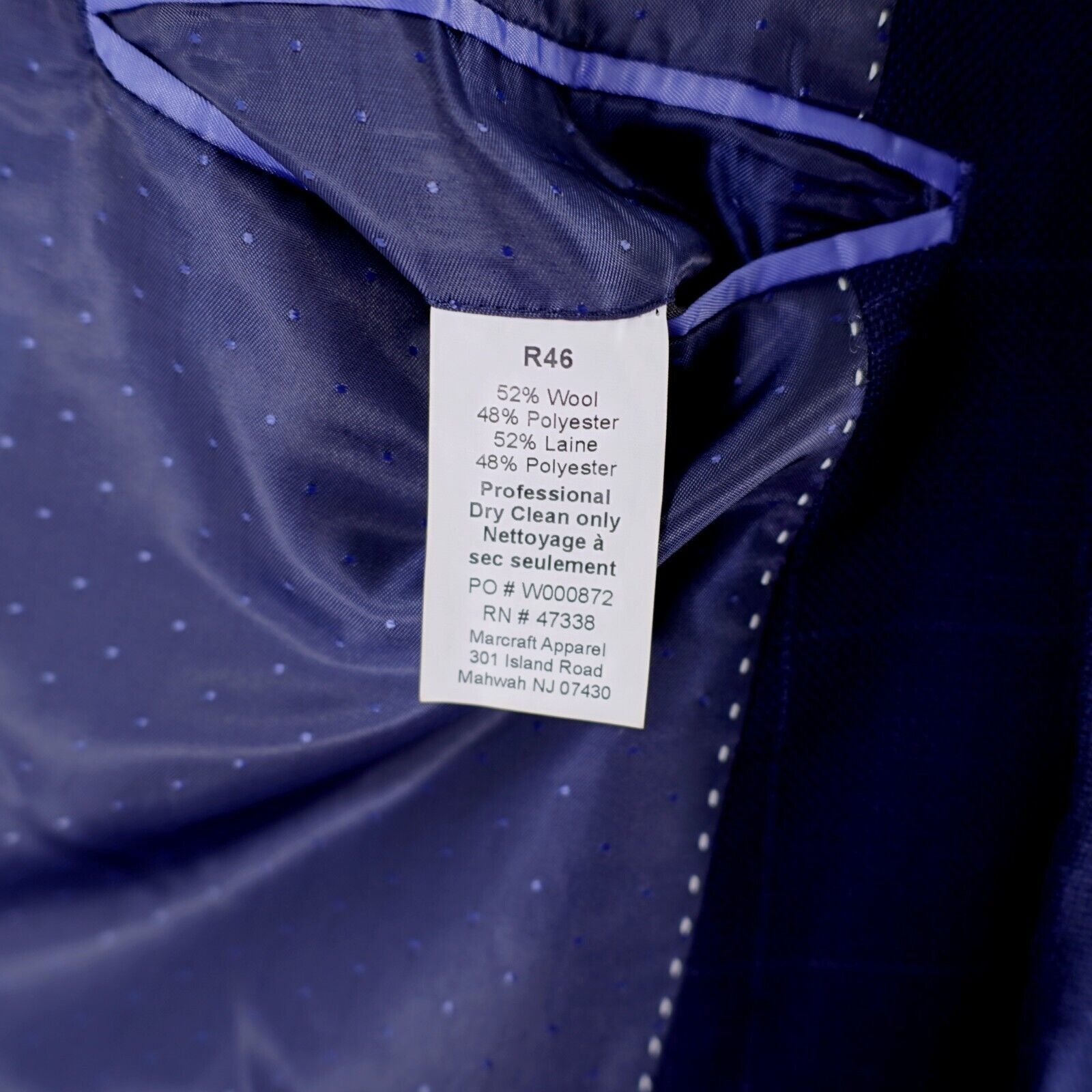 Tommy Hilfiger Tommy Hilfiger Blue Wool Polyester Unconstructed Shoulder Wi Size 42R - 12 Thumbnail