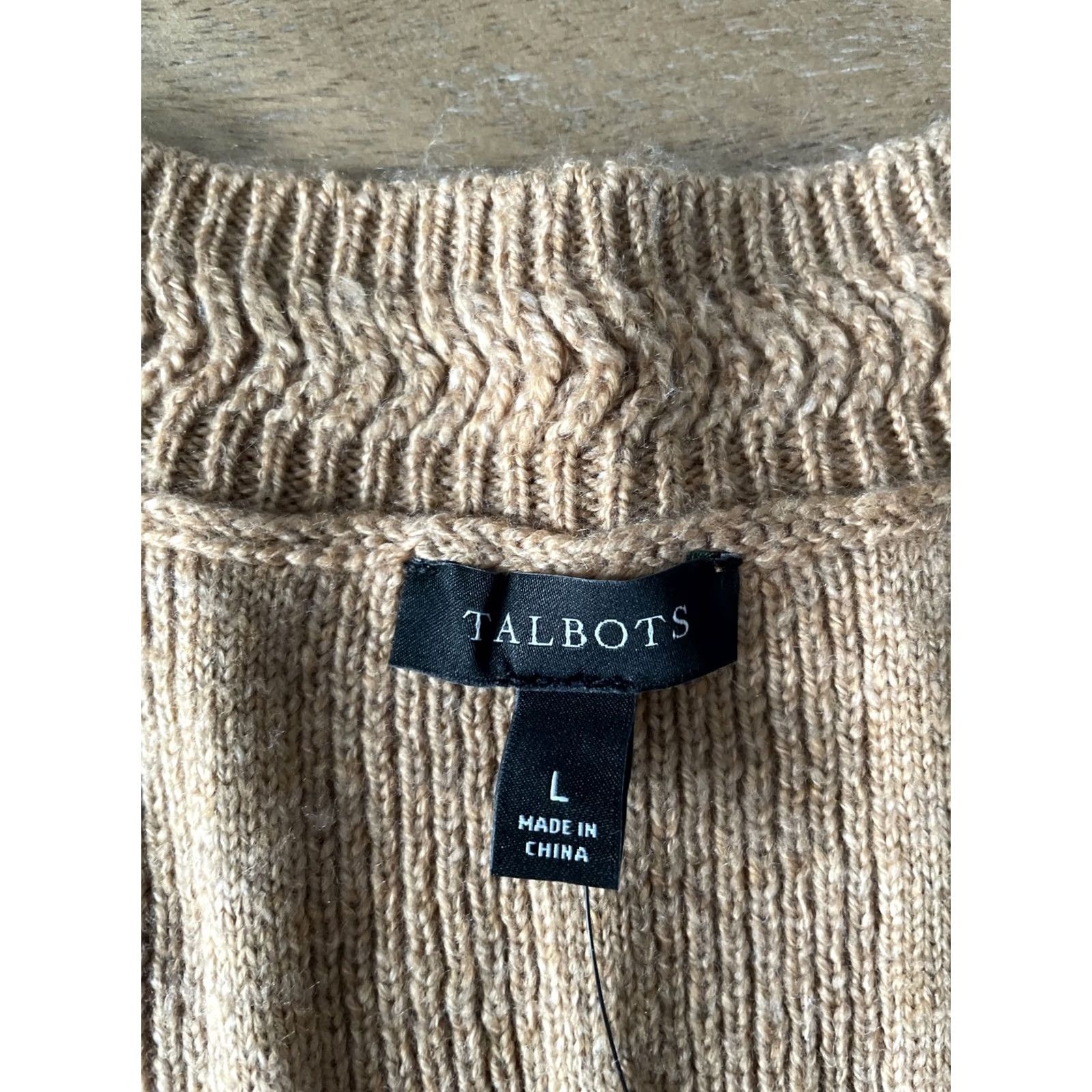 Talbots Talbots Sweater Vest Women’s L Brown Knit Sleeveless V-Neck Pullover Tank Top Vest Knit Pattern Solid Size L / US 10 / IT 46 - 4 Thumbnail